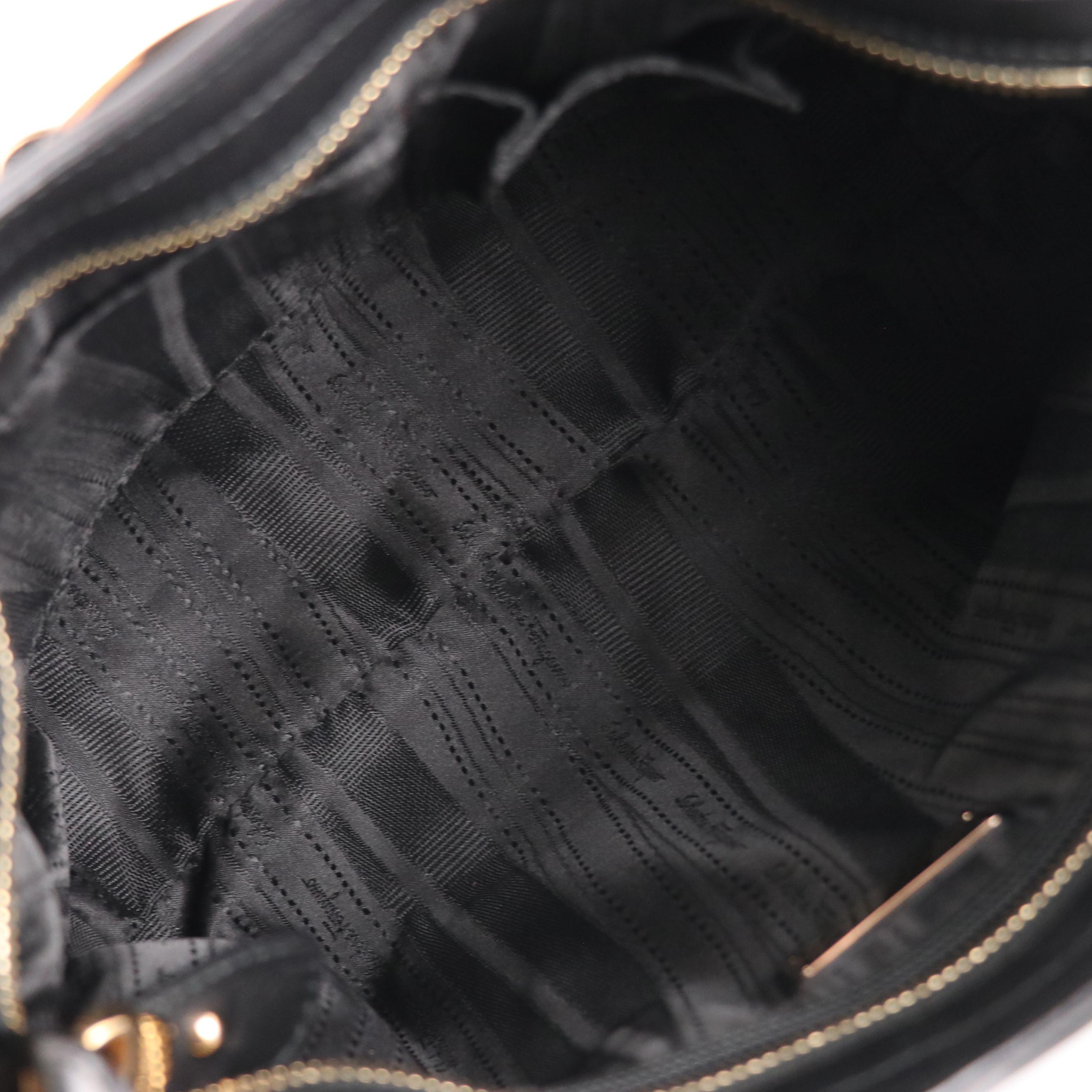 Salvatore Ferragamo Lambskin and Glazed Leather Two-Way Bag