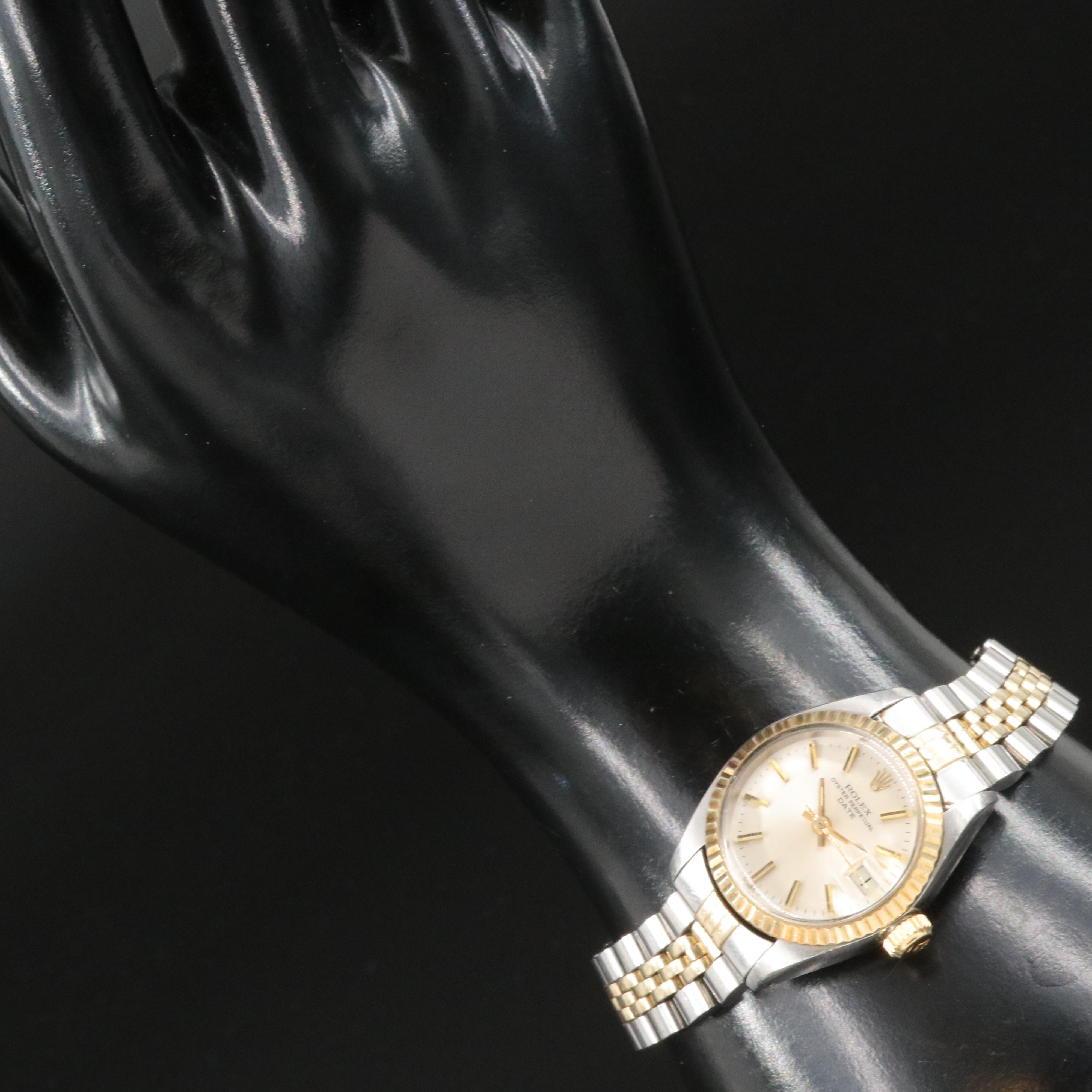 1977 Rolex 14K and Stainless Steel Datejust Watch