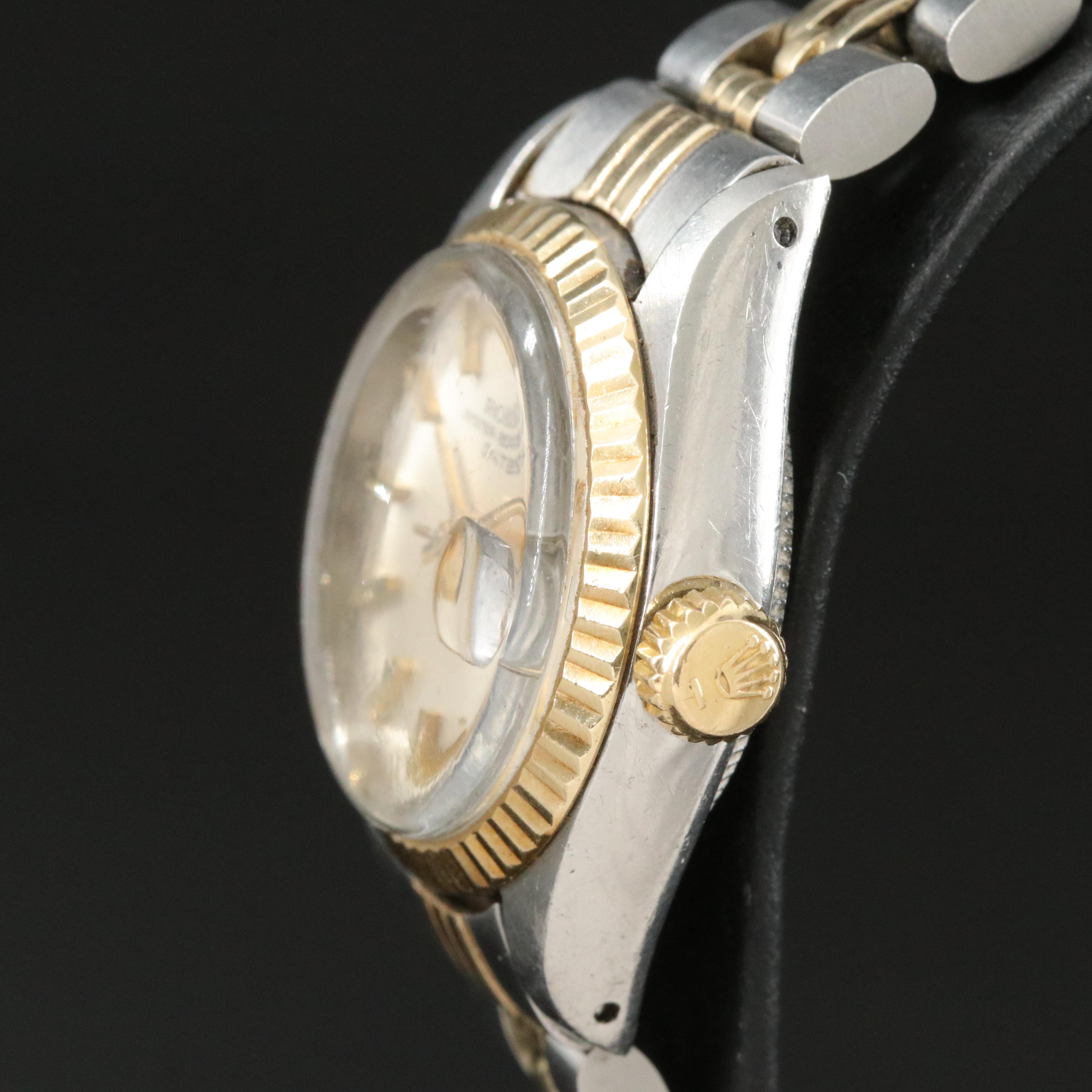 1977 Rolex 14K and Stainless Steel Datejust Watch