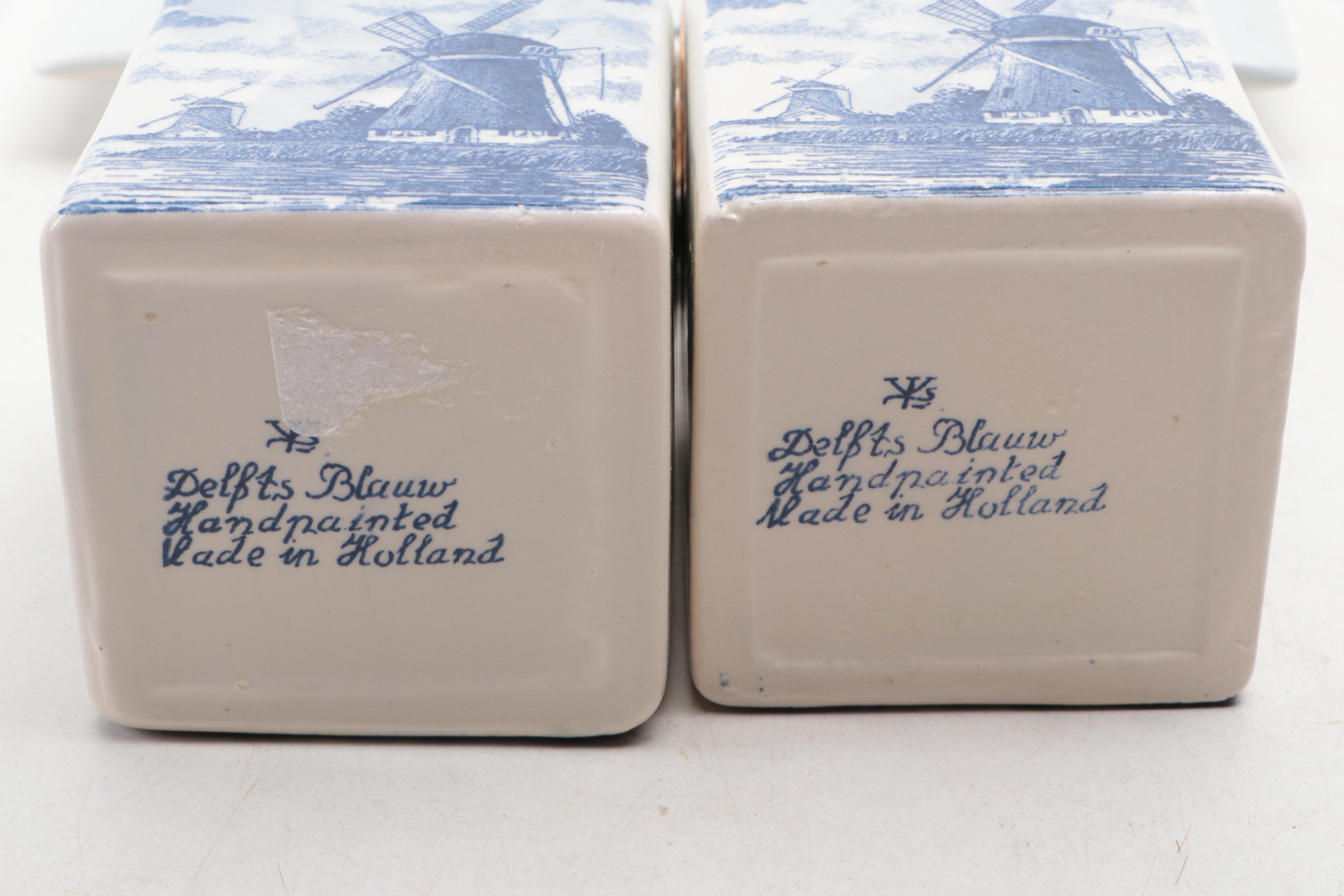 Delft Blue Ceramic Apothecary Jars with Others