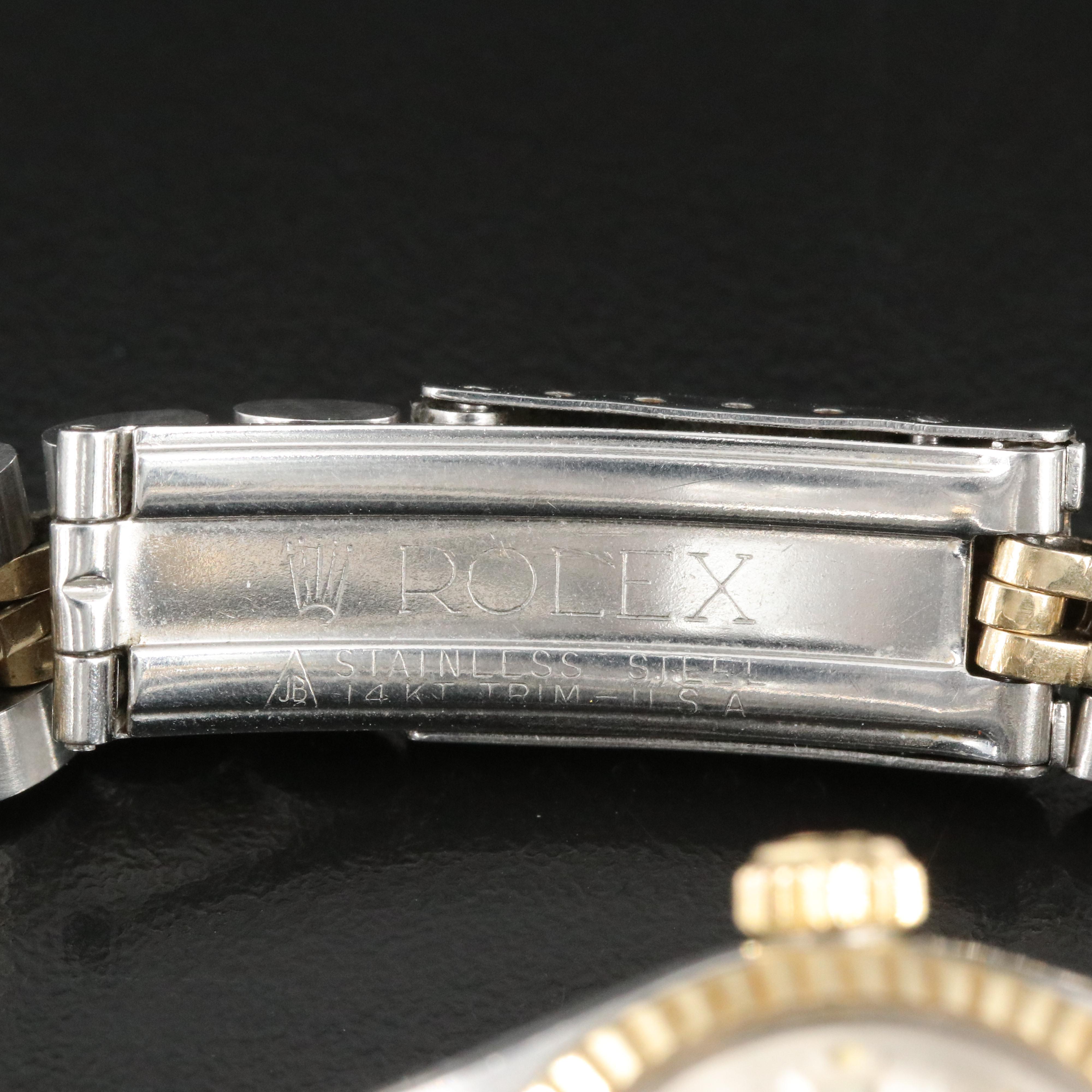 1977 Rolex 14K and Stainless Steel Datejust Watch