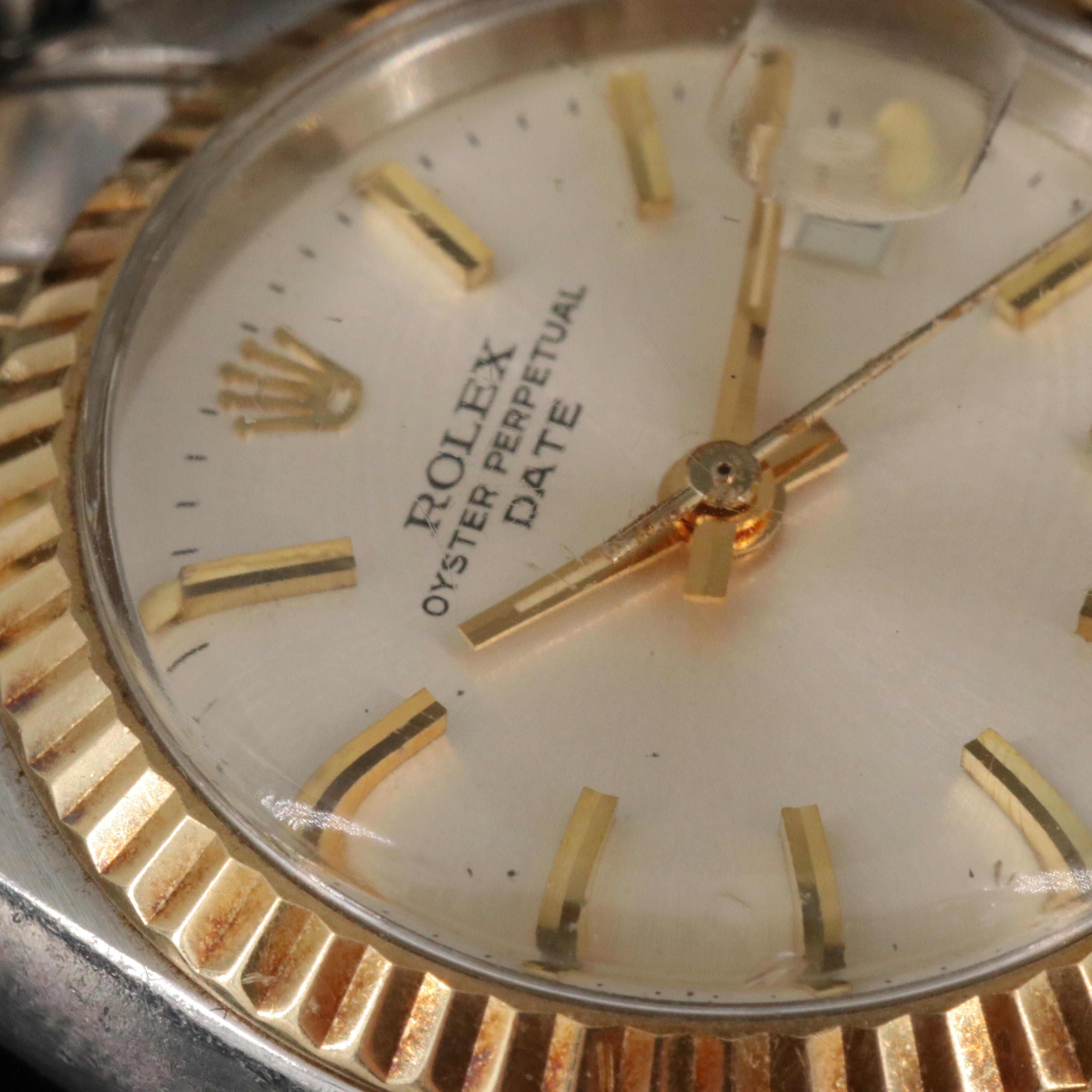 1977 Rolex 14K and Stainless Steel Datejust Watch