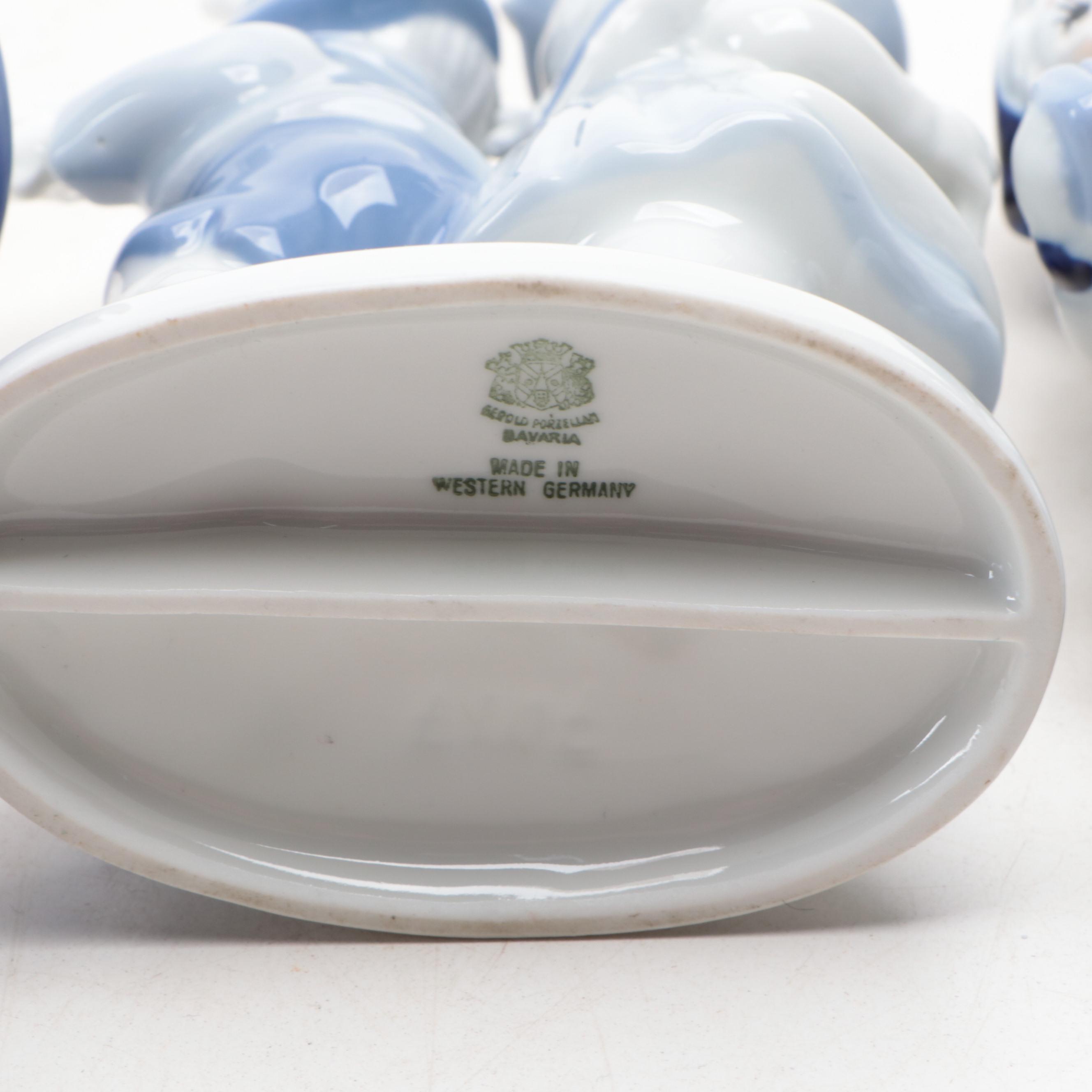 Delft Blue Ceramic Apothecary Jars with Others