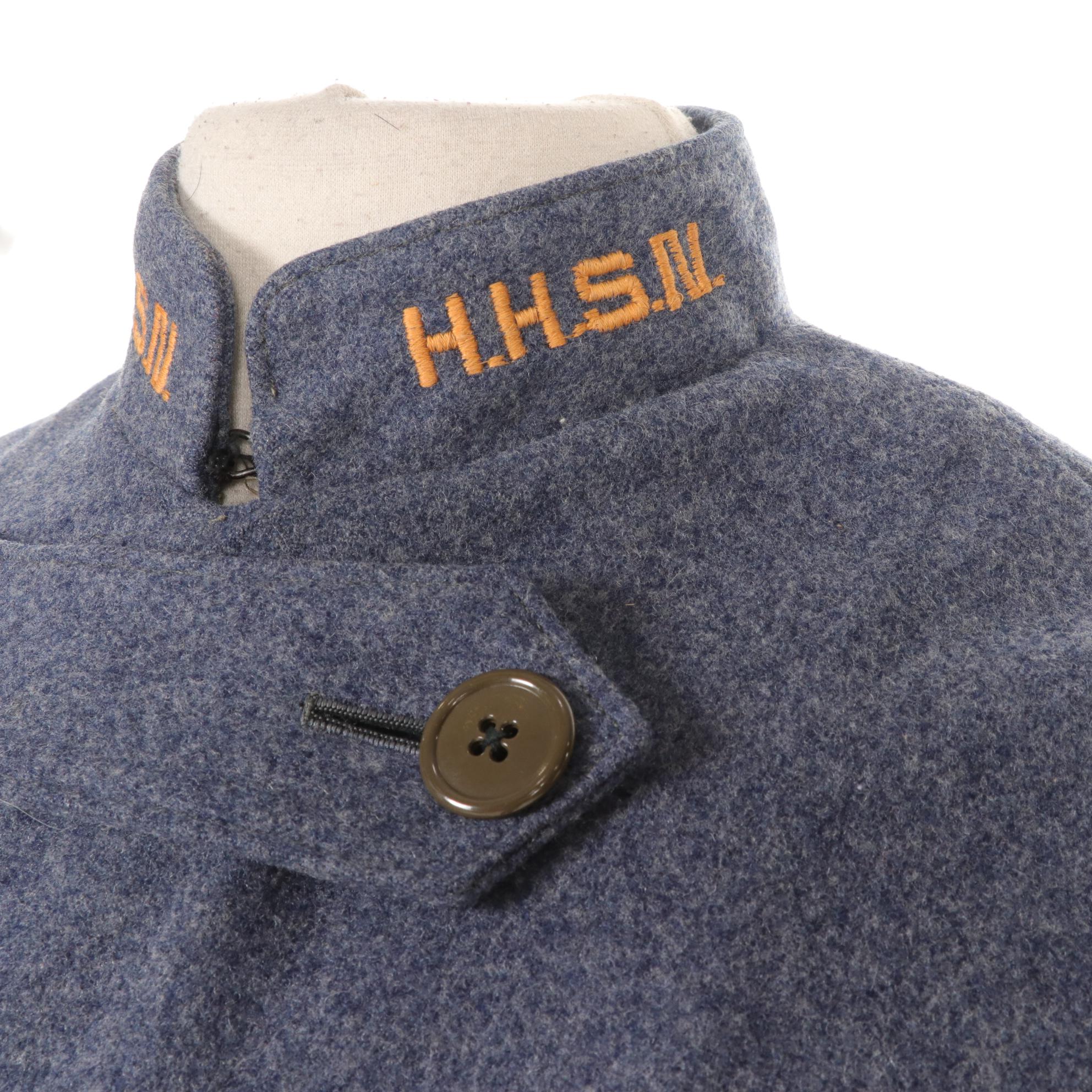 Student Nurses Cape in Gray and Red With H.H.S.N Designation on Collar, 1940s