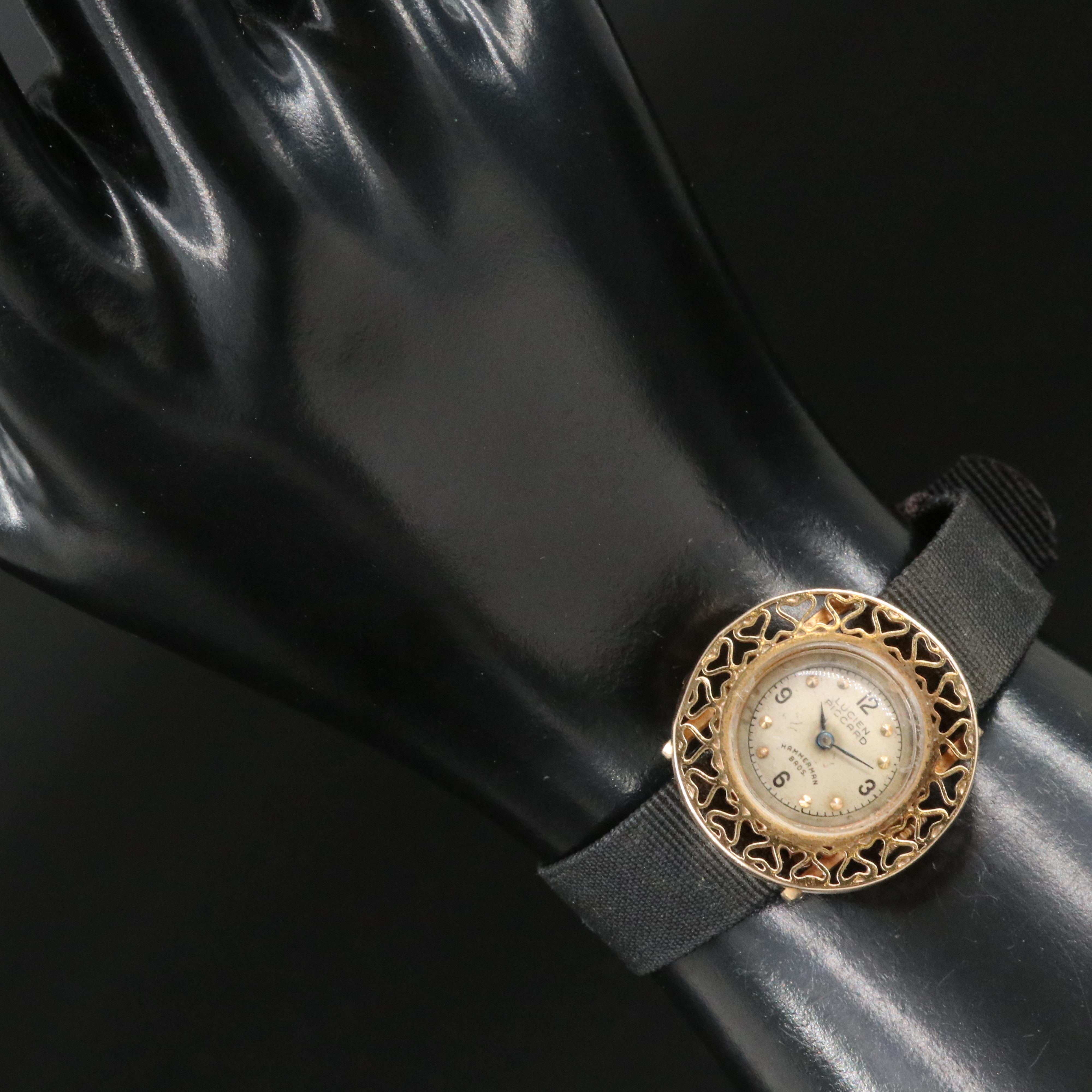 Hammerman Brothers 14K Lucien Piccard Stem Wind Watch
