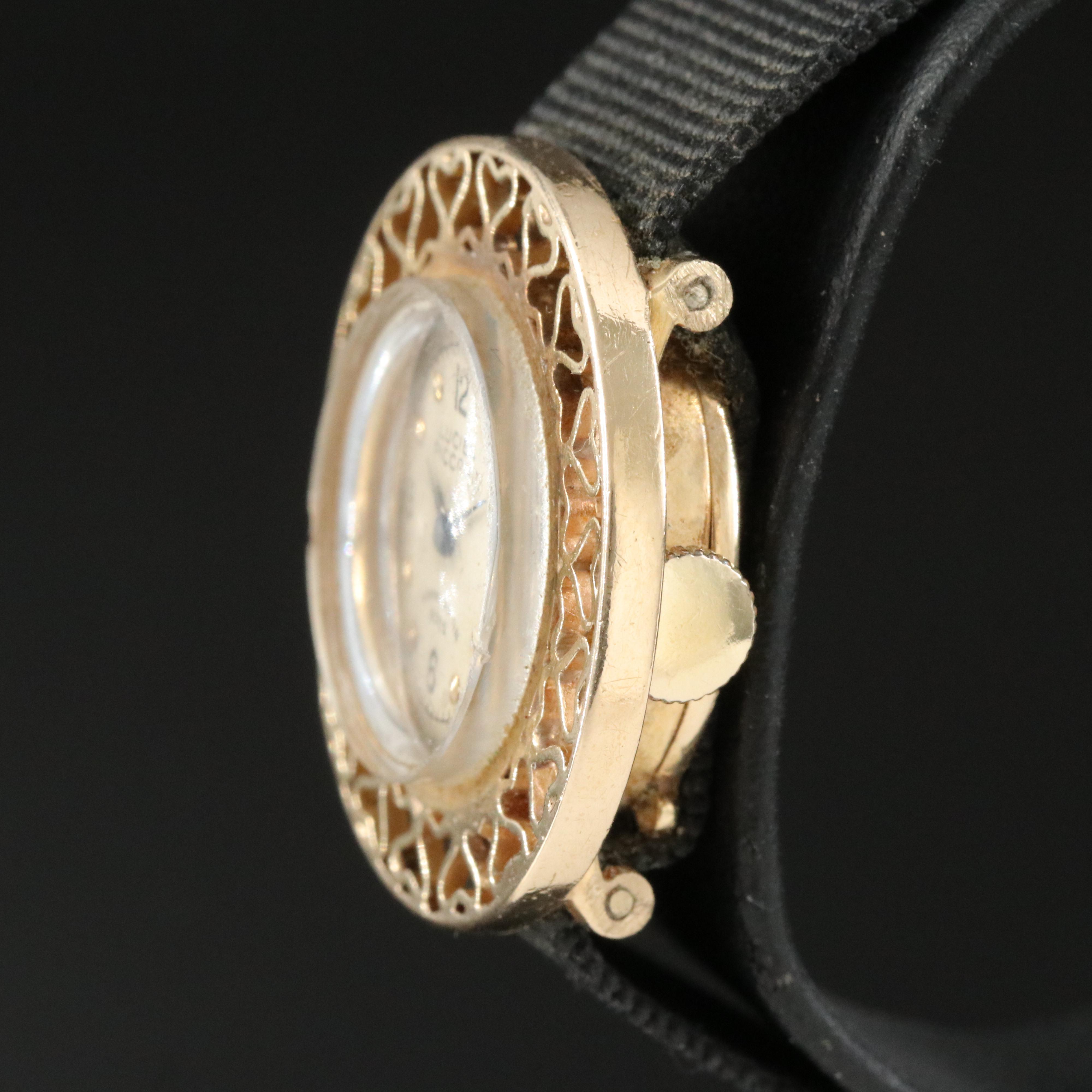 Hammerman Brothers 14K Lucien Piccard Stem Wind Watch