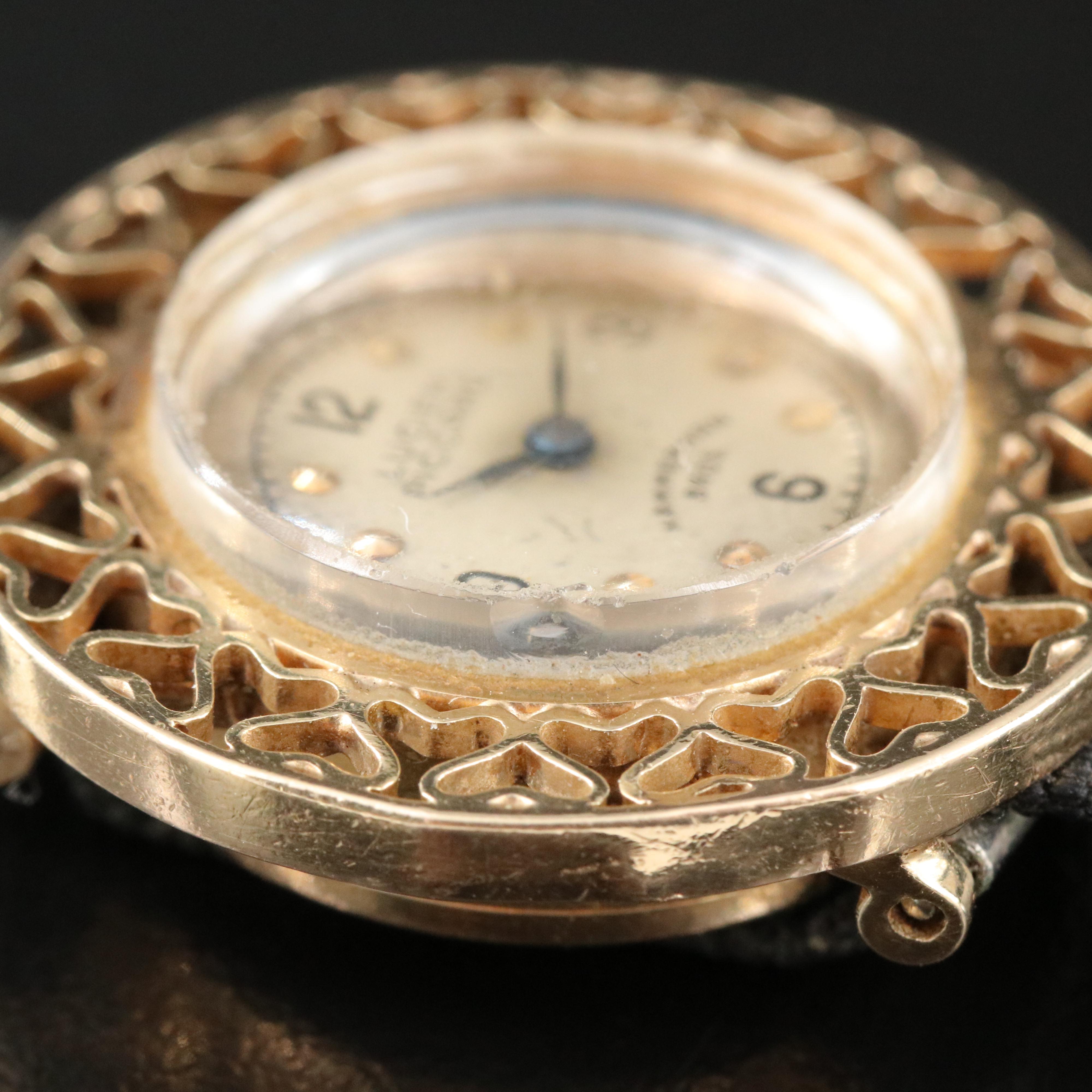 Hammerman Brothers 14K Lucien Piccard Stem Wind Watch