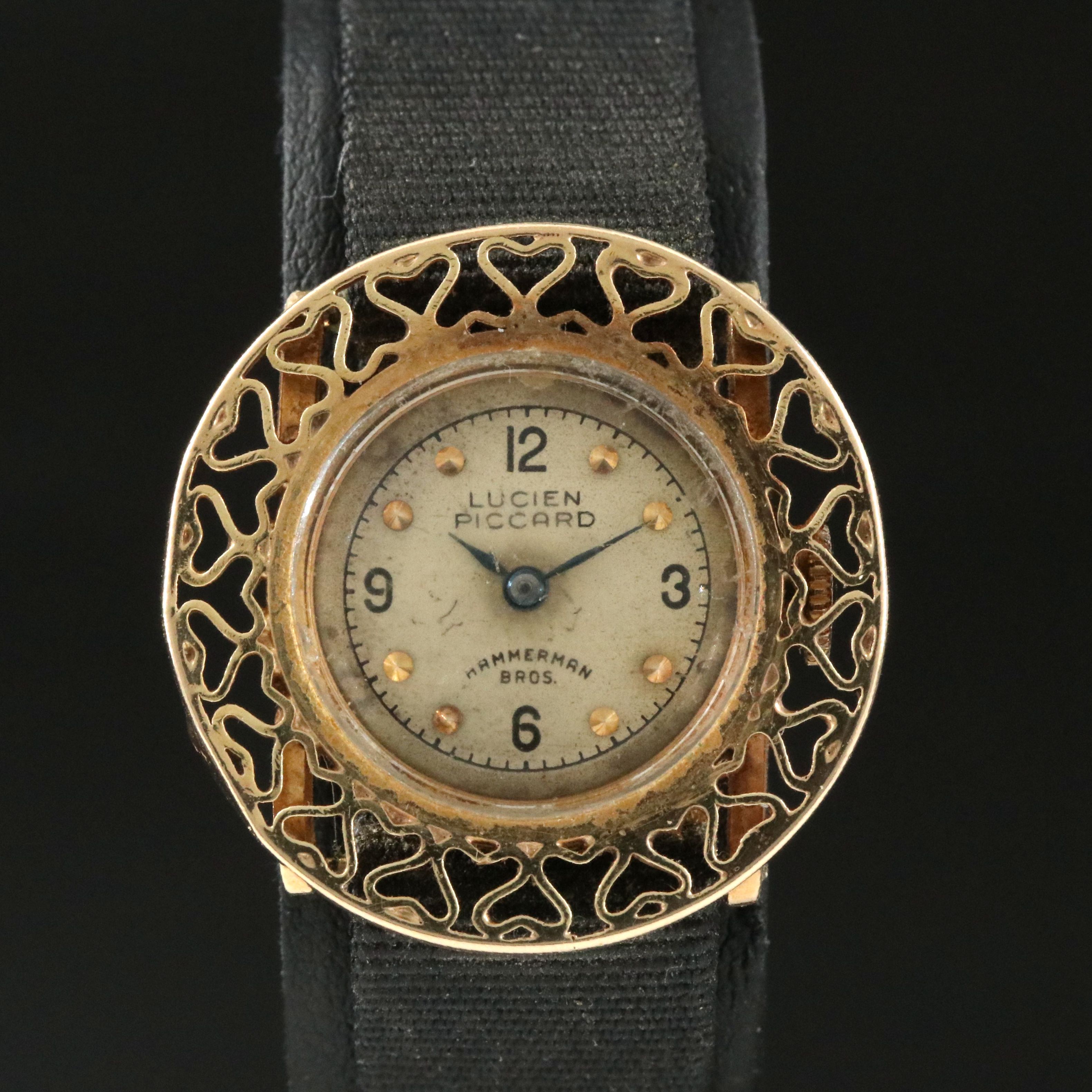 Hammerman Brothers 14K Lucien Piccard Stem Wind Watch