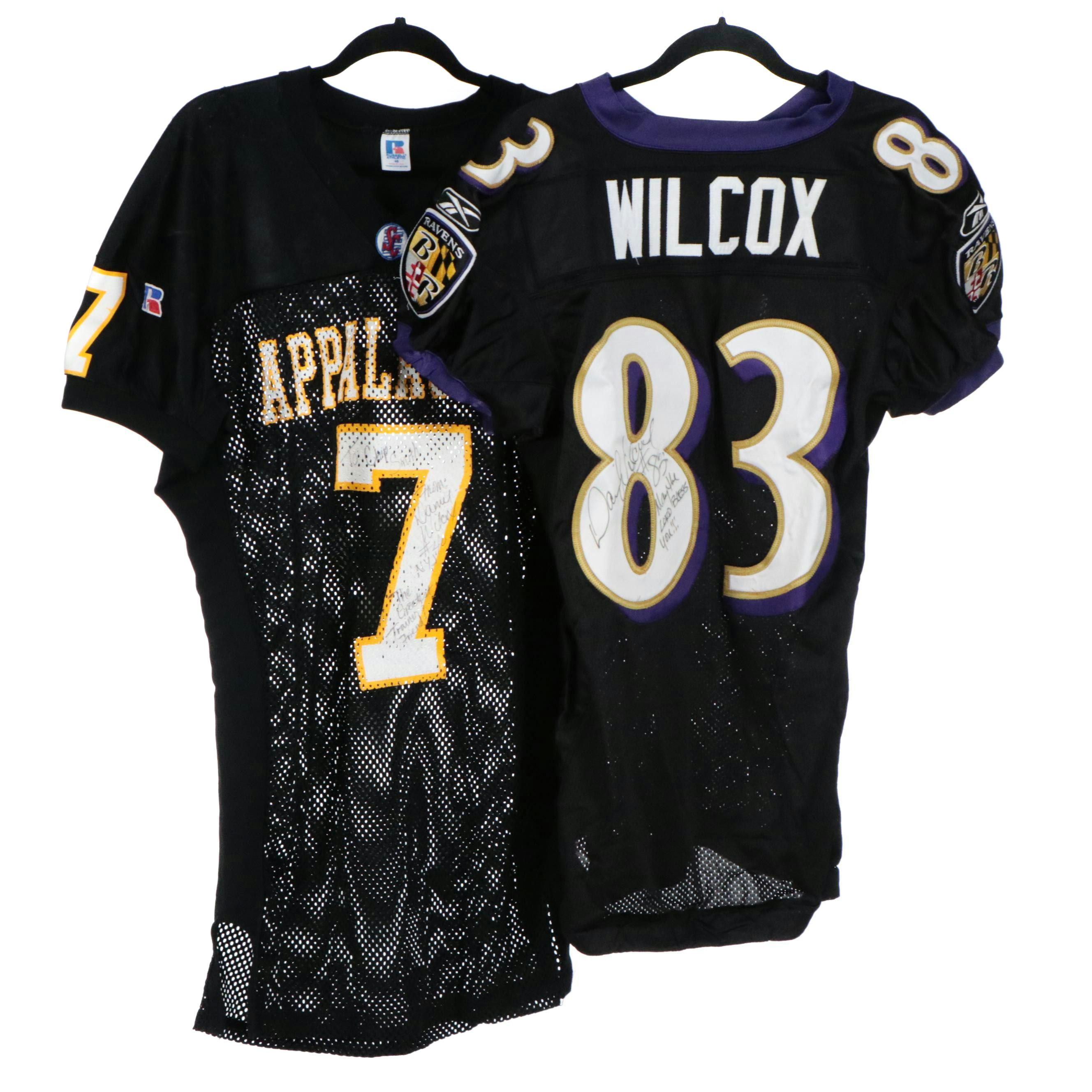 Daniel Wilcox Game Worn and Signed Appalachian State and Ravens Jerseys