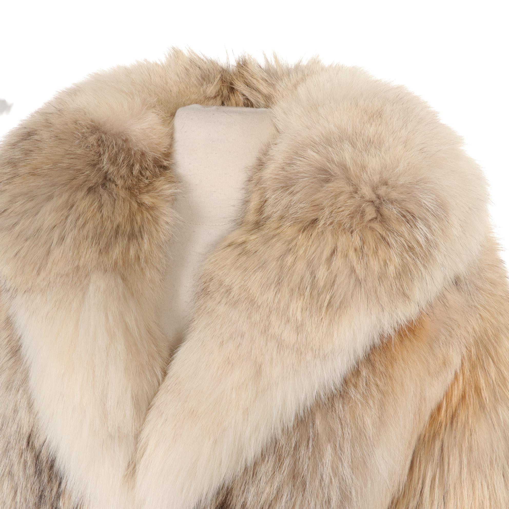 Coyote Fur Jacket with Hood by New York Furs