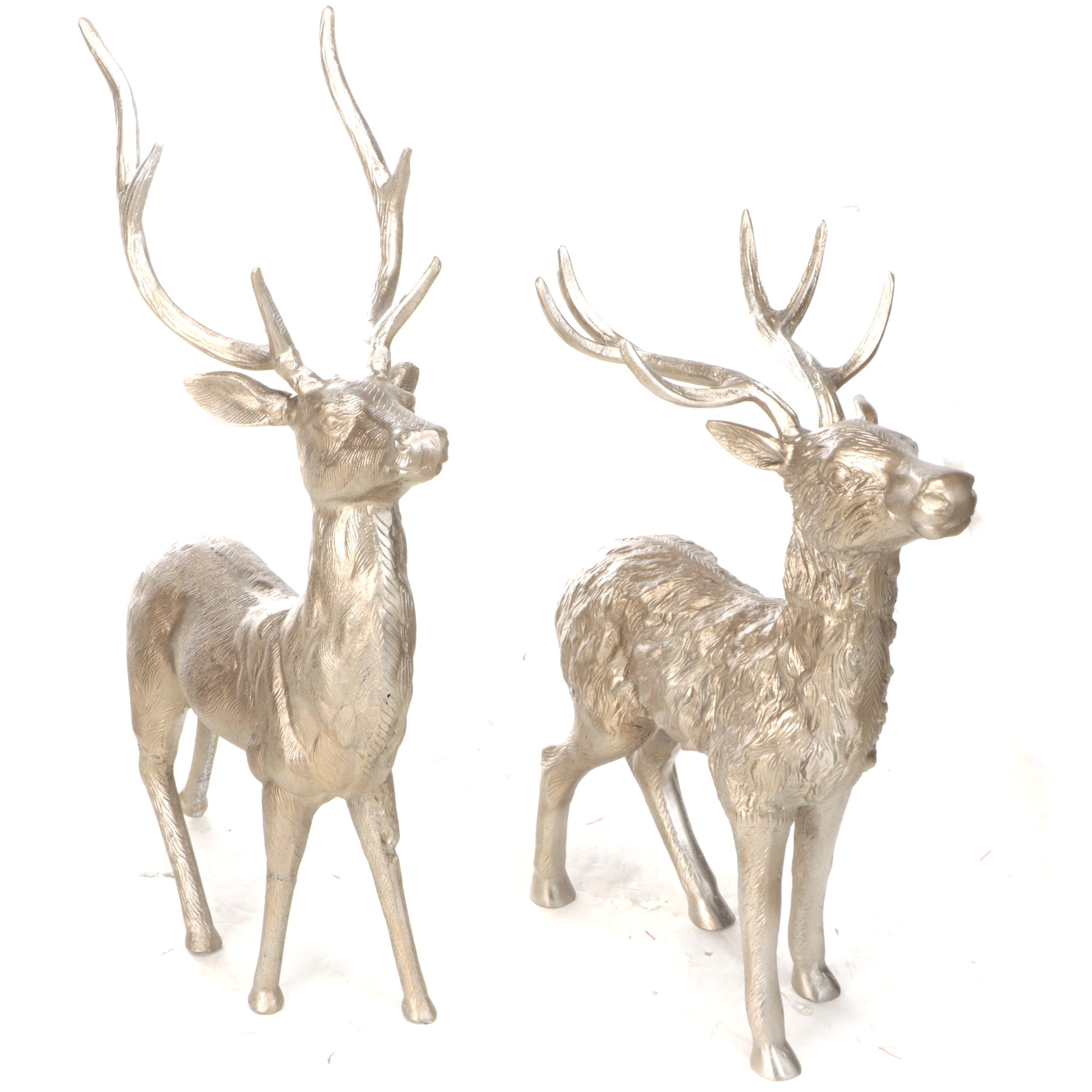 Gold Tone Metal Reindeer Pair