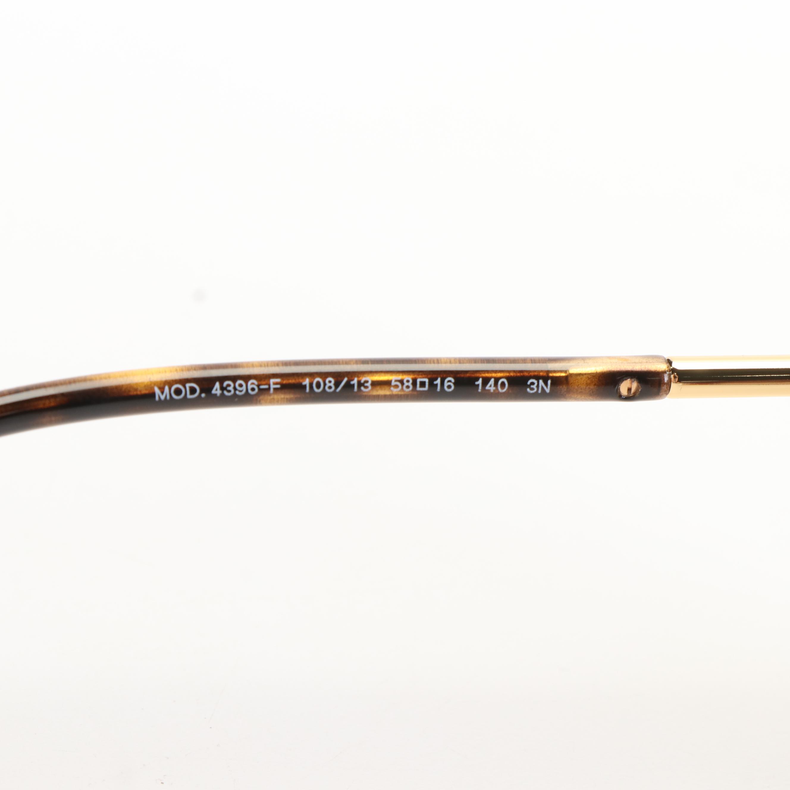 Versace Mod. 4396-F Havana Frame Brown Gradient Sunglasses with Case and Box