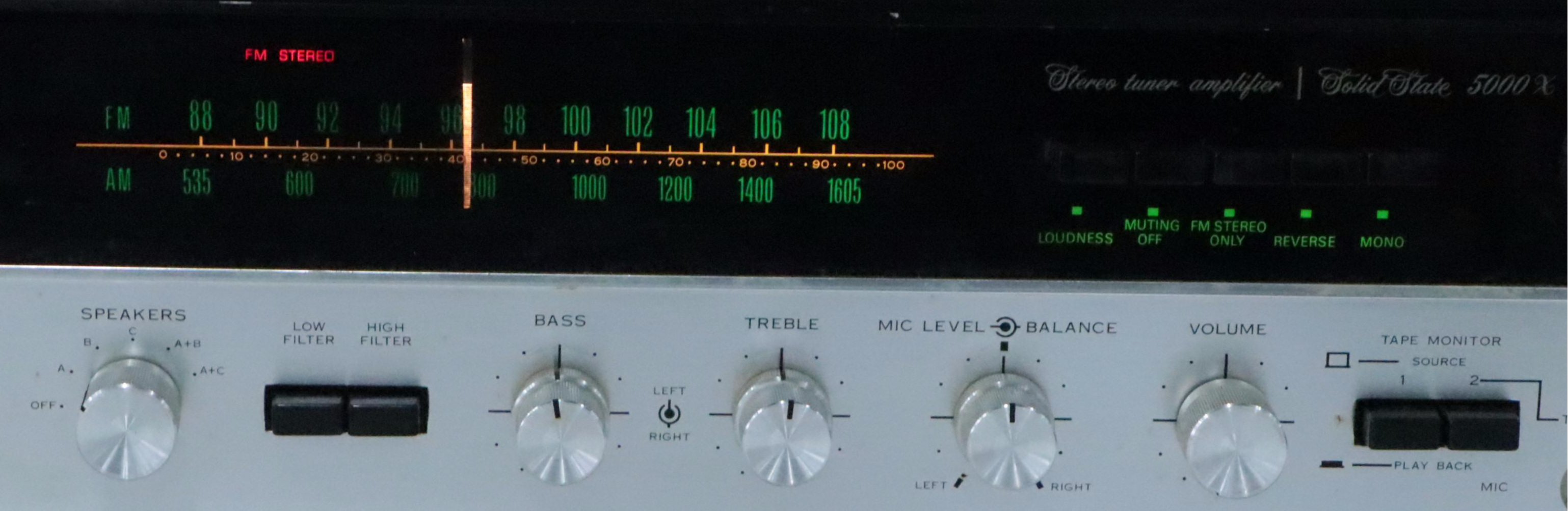 Sansui 5000X Solid State AM/FM Stereo Tuner Amplifier, Circa 1971