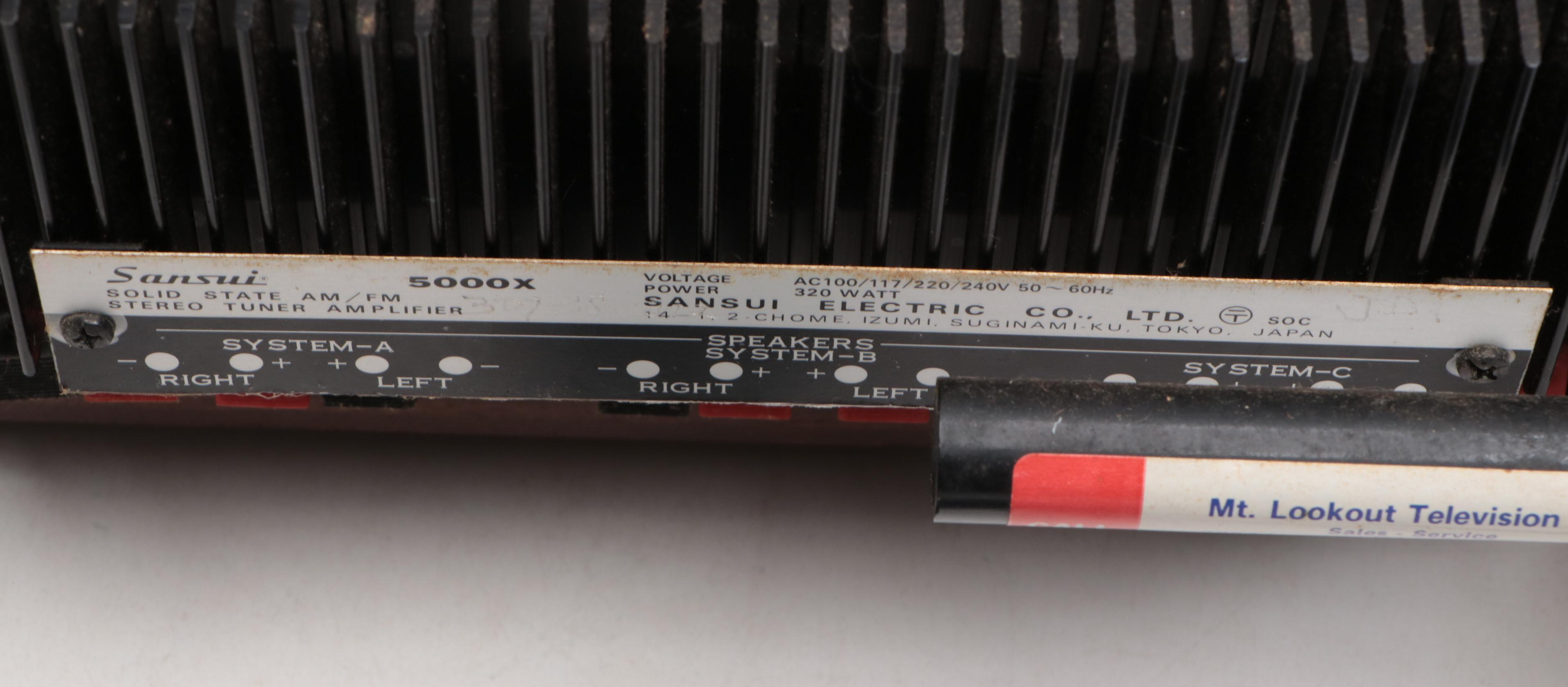 Sansui 5000X Solid State AM/FM Stereo Tuner Amplifier, Circa 1971