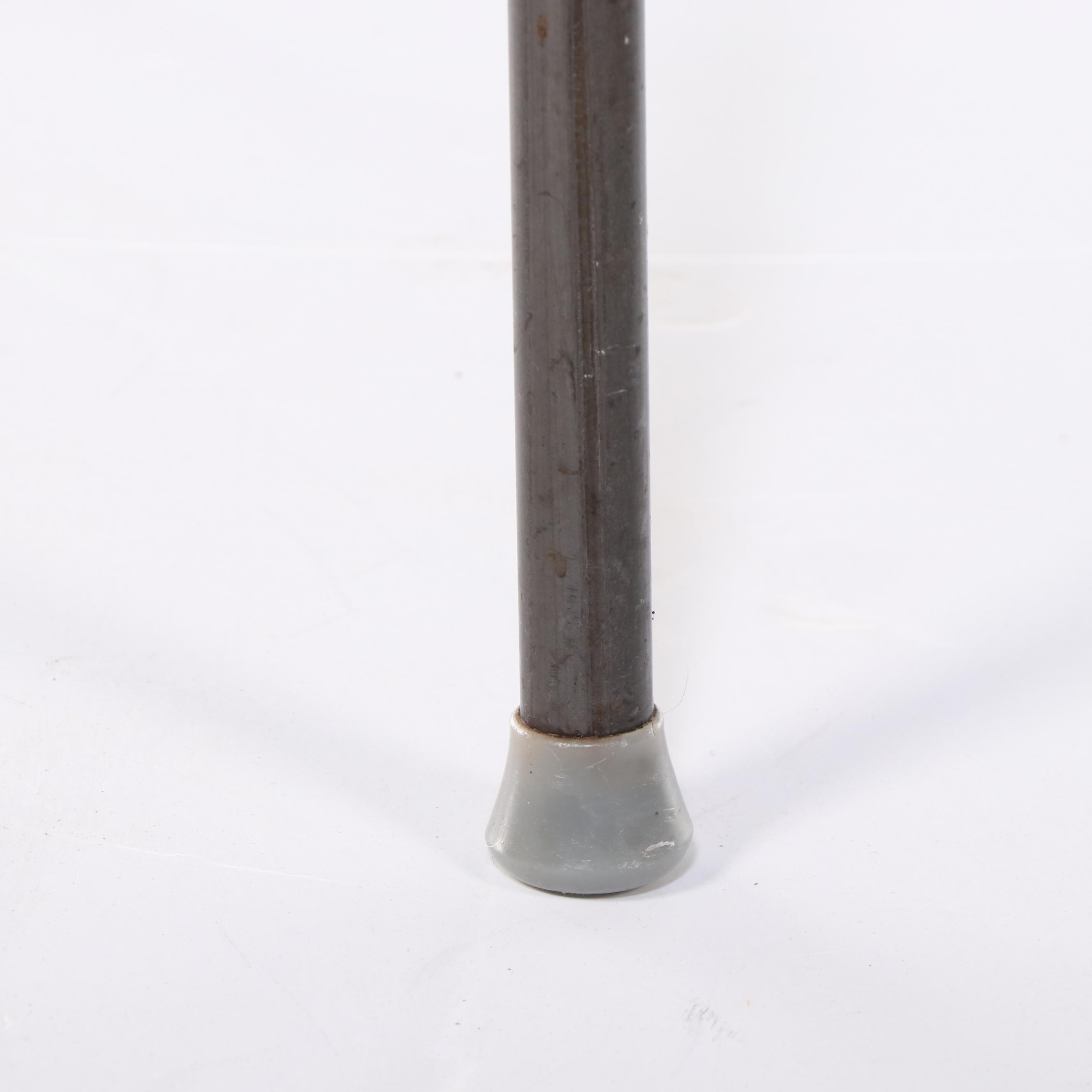 Arne Jacobsen for Fritz Hansen of Denmark "Dot" Walnut and Steel Stool