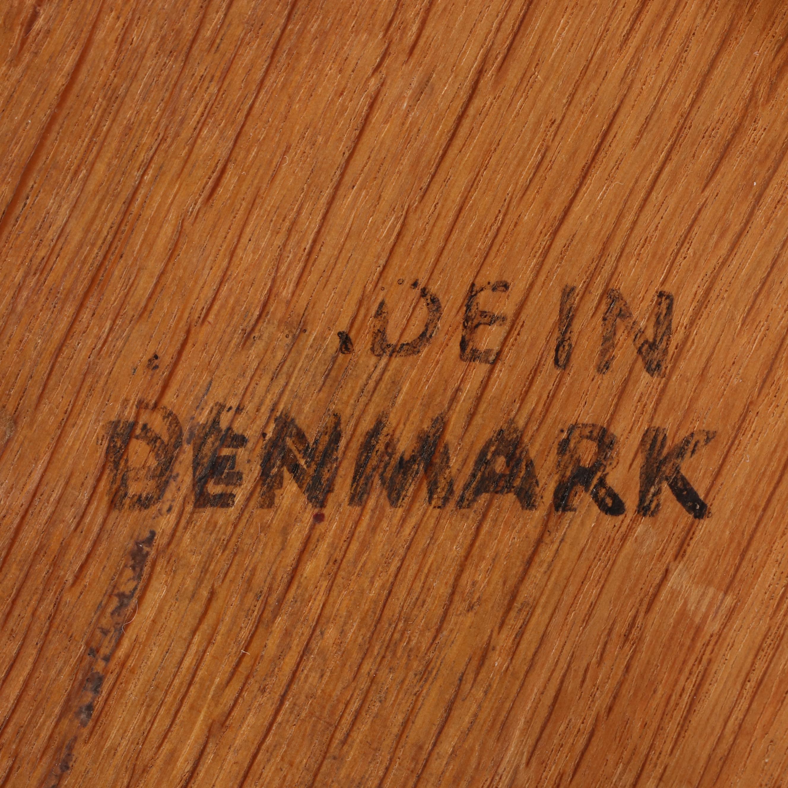 Arne Jacobsen for Fritz Hansen of Denmark "Dot" Walnut and Steel Stool