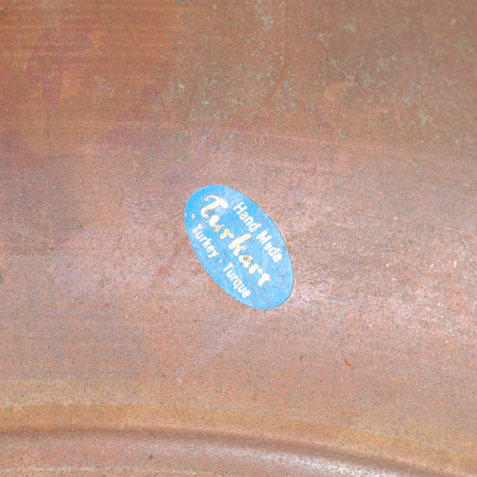 Handmade Copper Turkish Sifter Set with Floral Design