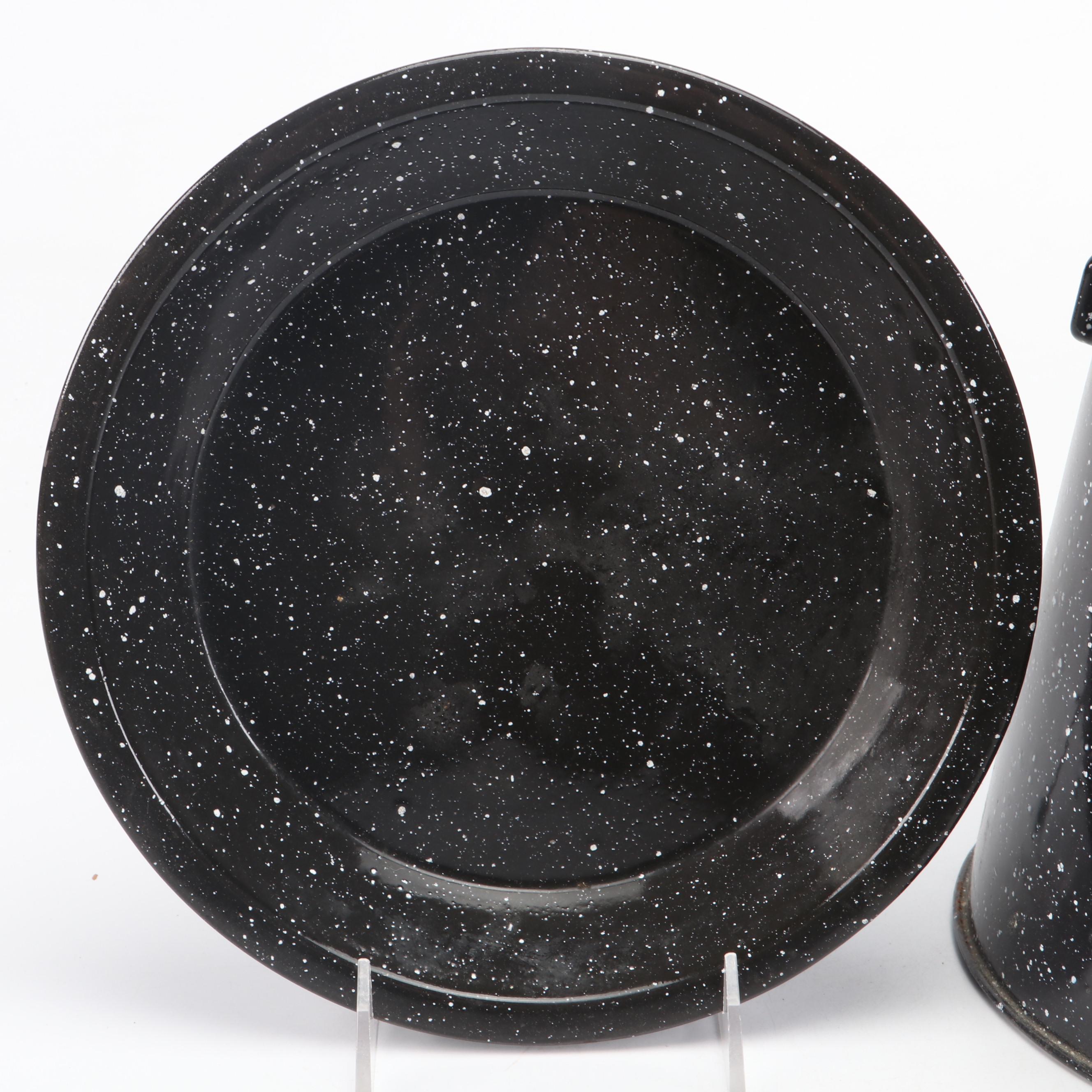 Graniteware and Other Enamel Table and Cookware, Early to Mid-20th Century