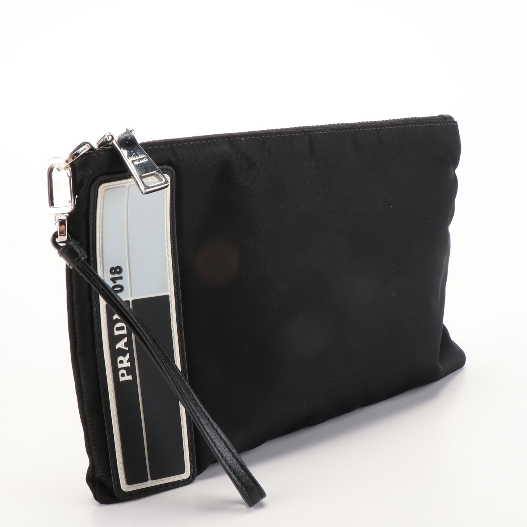 Prada 018 Tessuto Clutch Bag in Black Nylon