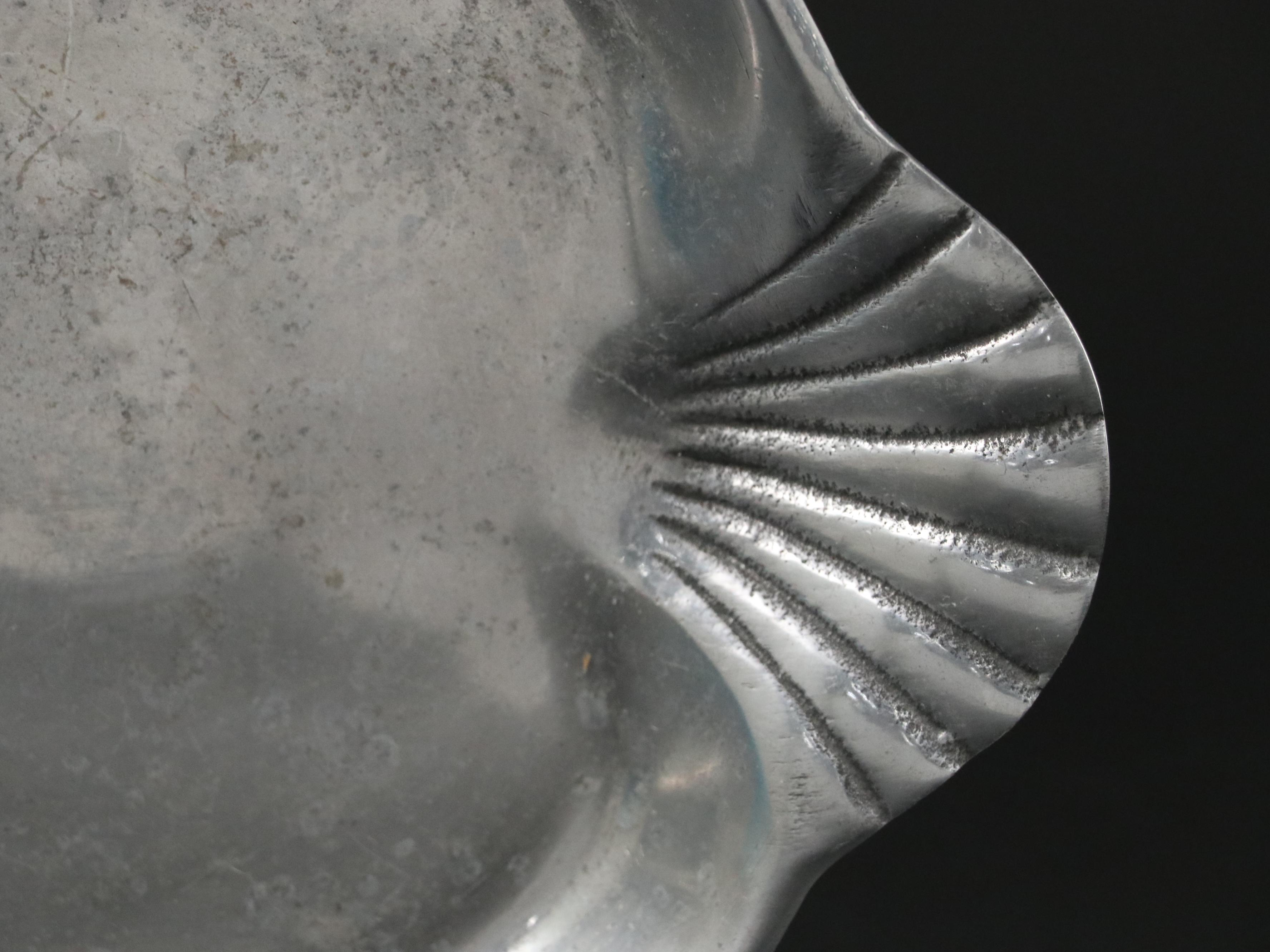 Metal Tray and Bird Figurines with Glass Pumpkin