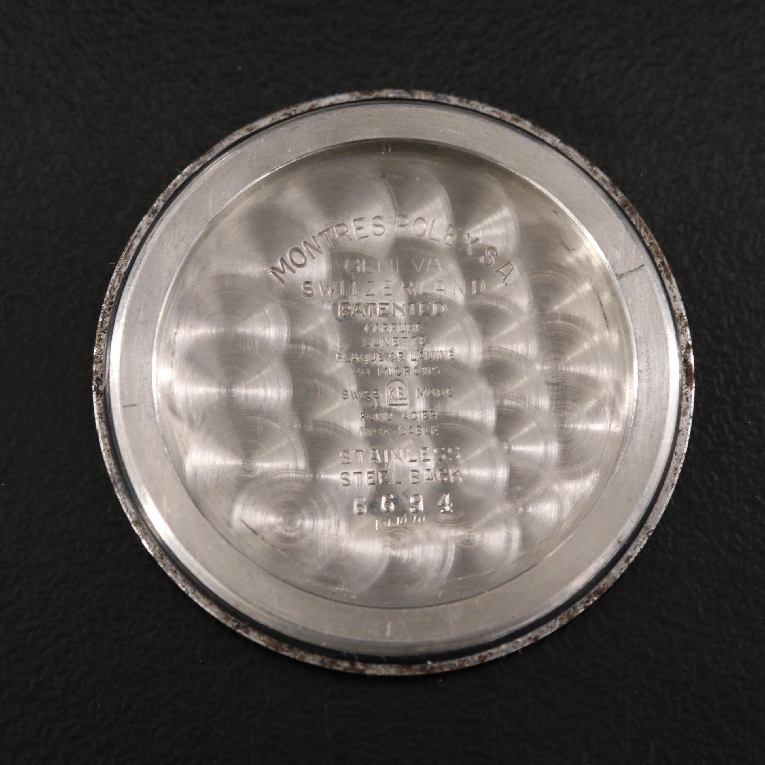 1975 Rolex Oysterdate Precision 6694 Champagne Steel Watch