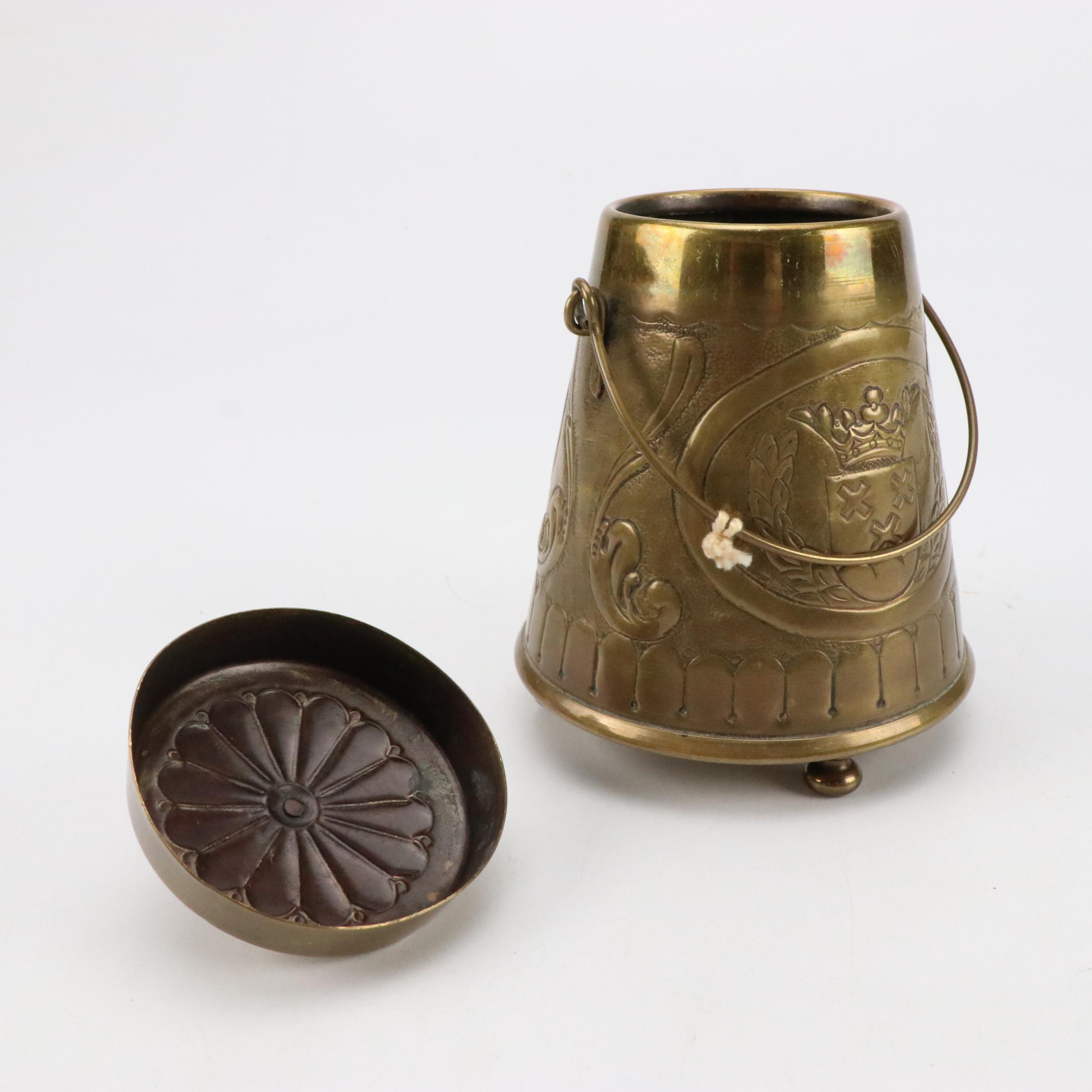 Carved Wooden Box, Brass Elephant Claw Bells, Picture Frame and Decorative Boxes