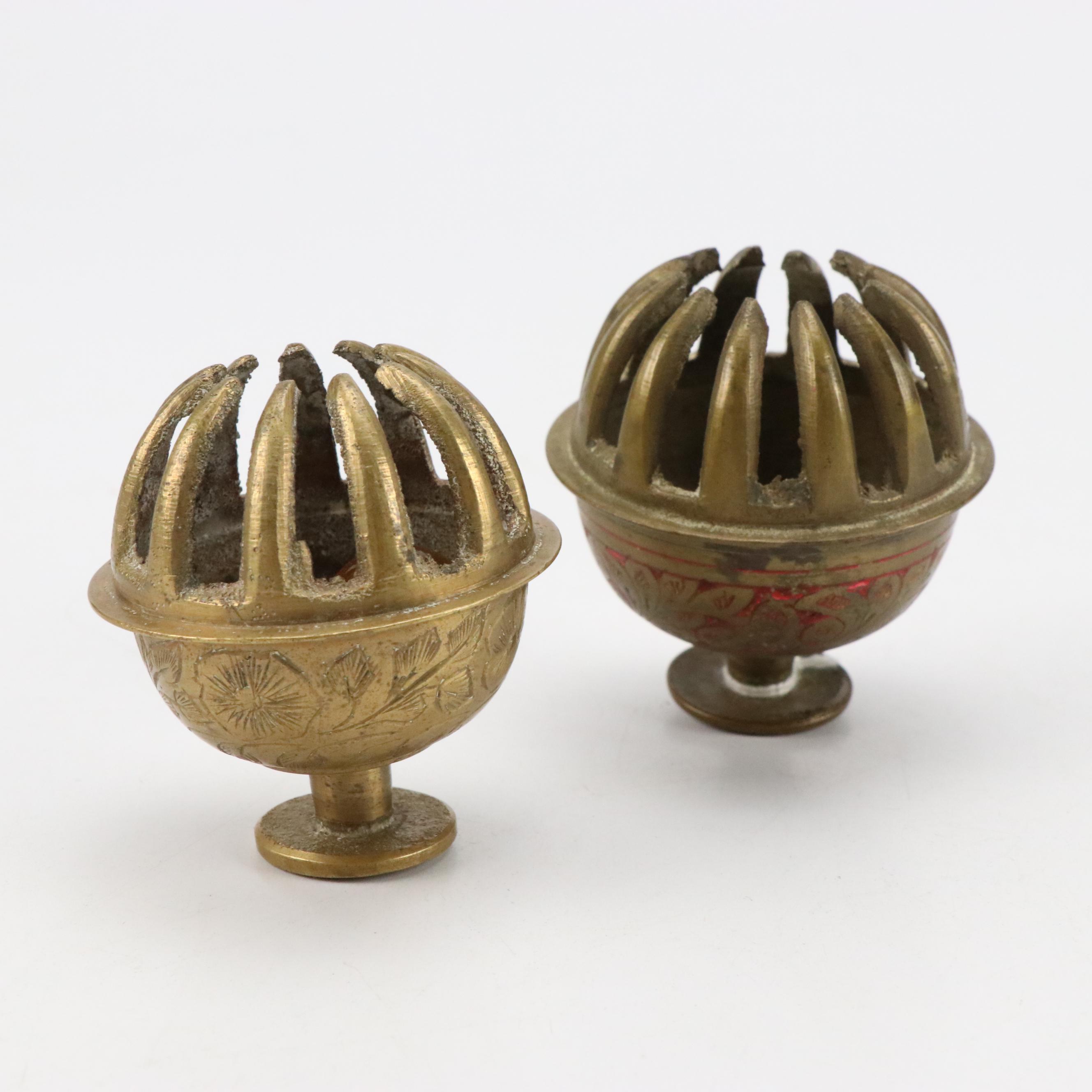 Carved Wooden Box, Brass Elephant Claw Bells, Picture Frame and Decorative Boxes