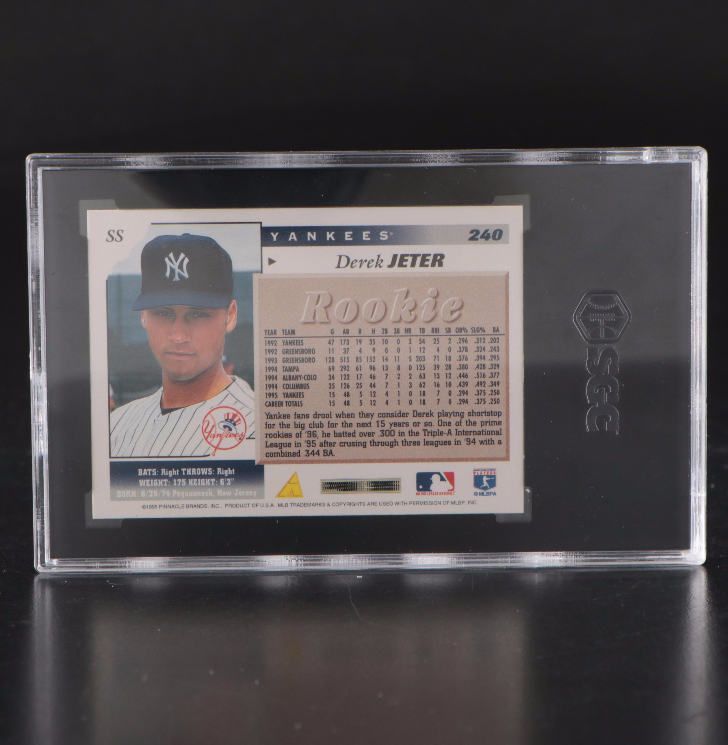 1993 Pinnacle and 1996 Score Derek Jeter Graded Rookie Baseball Cards