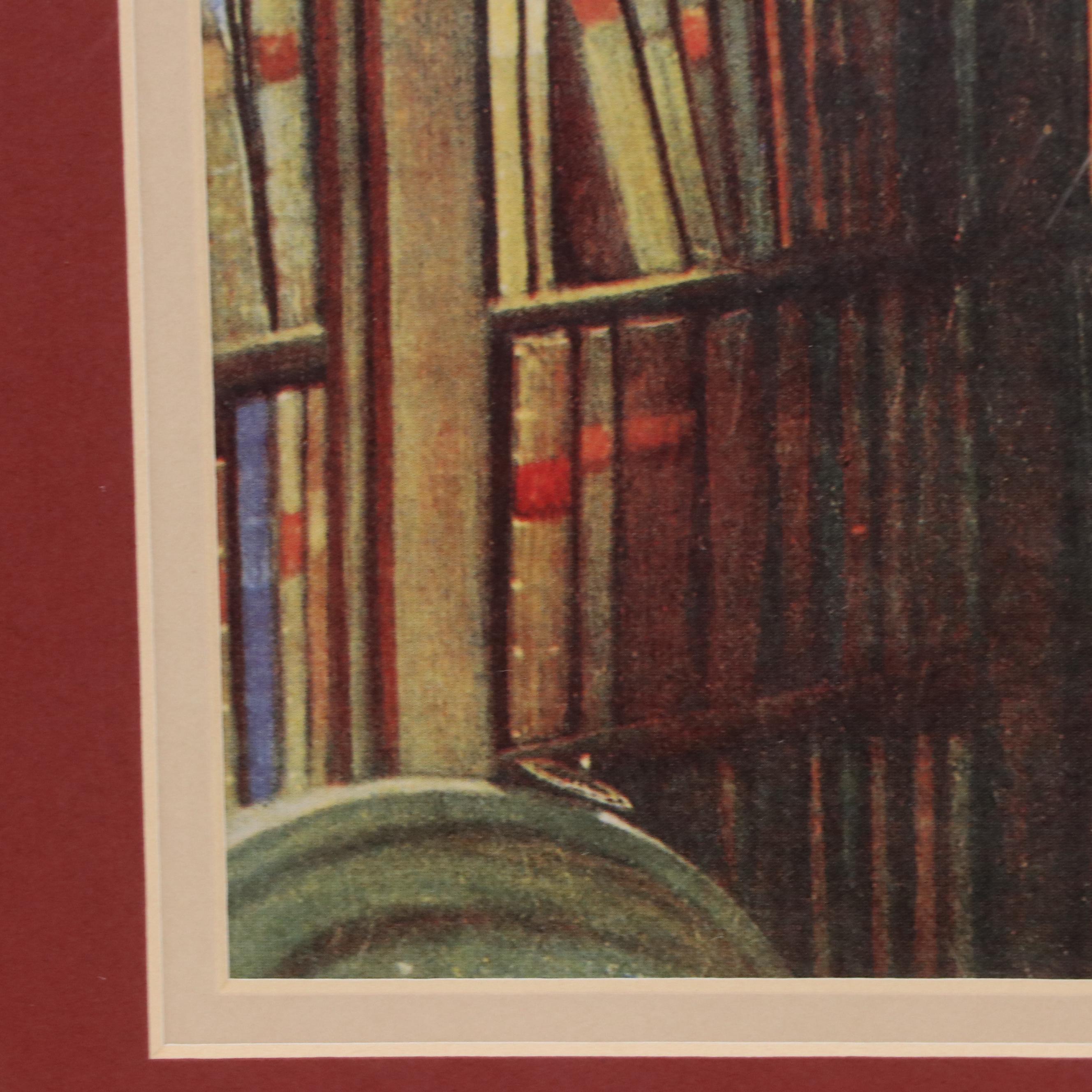 Offset Lithograph After Carl Spitzweg "The Bookworm"