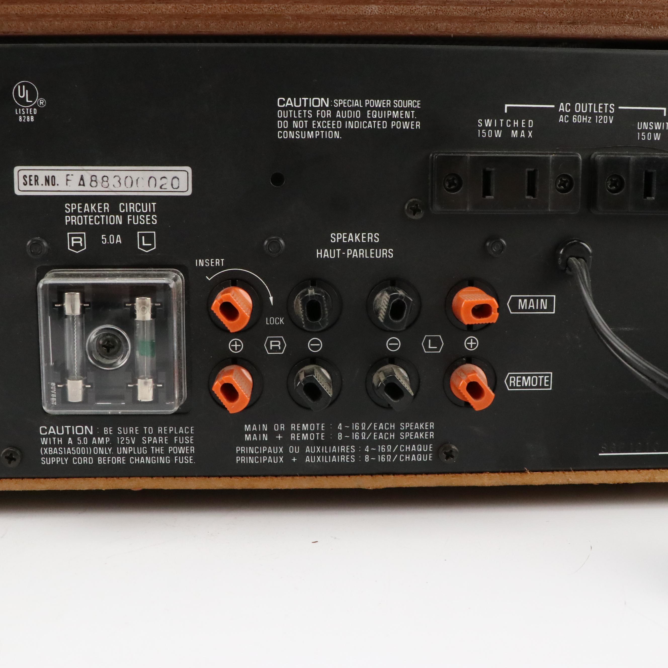 Technics SA-500 FM/AM Stereo Receiver, Circa 1978