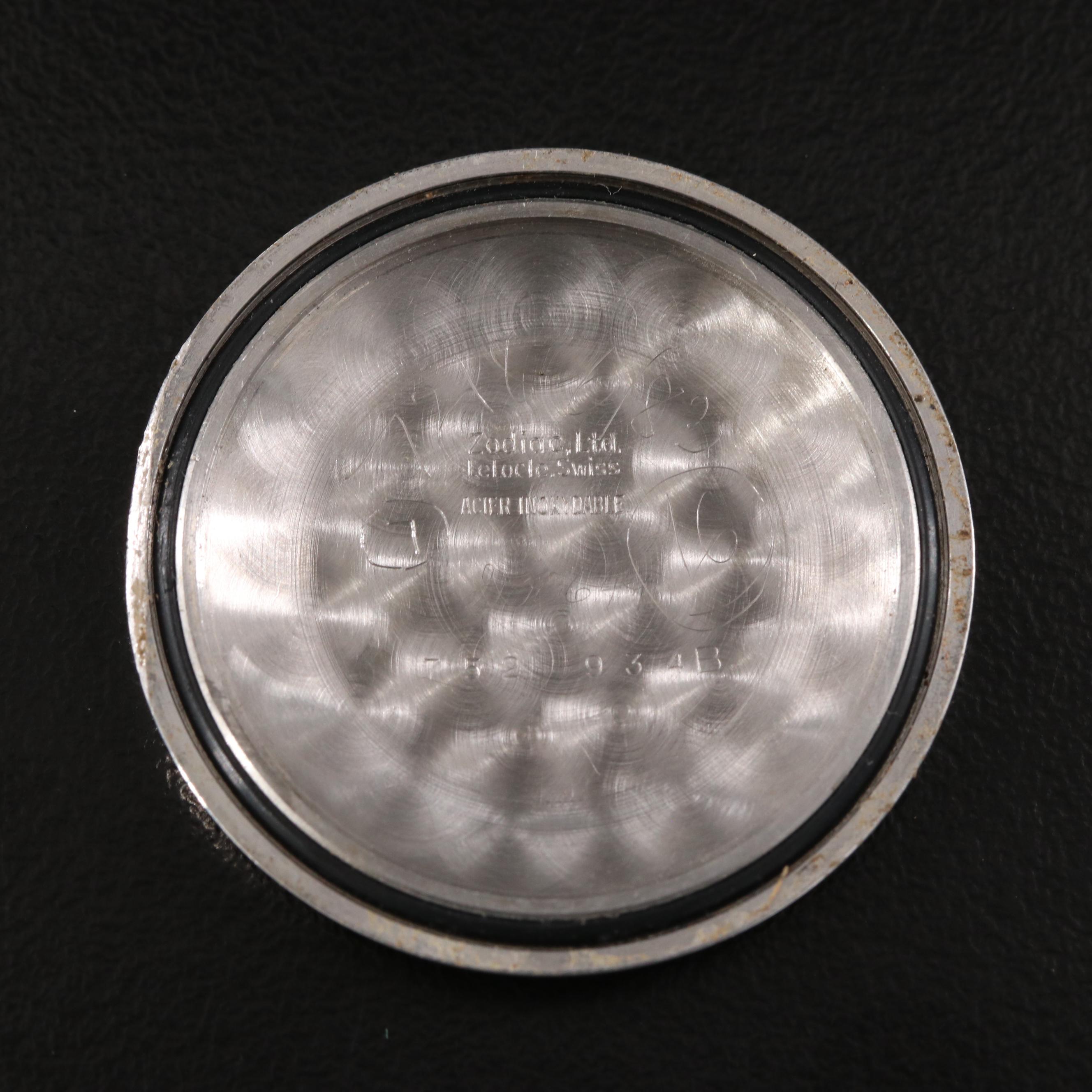 Vintage Zodiac Aerospace GMT Steel Automatic Watch