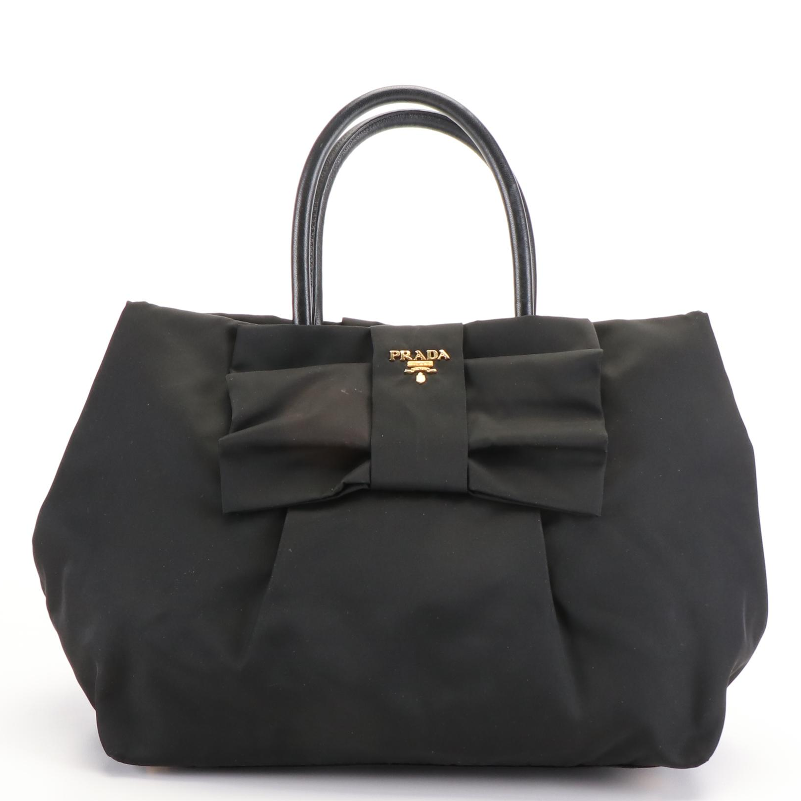 Prada Fiocco Bow Tote Bag in Tessuto Nylon