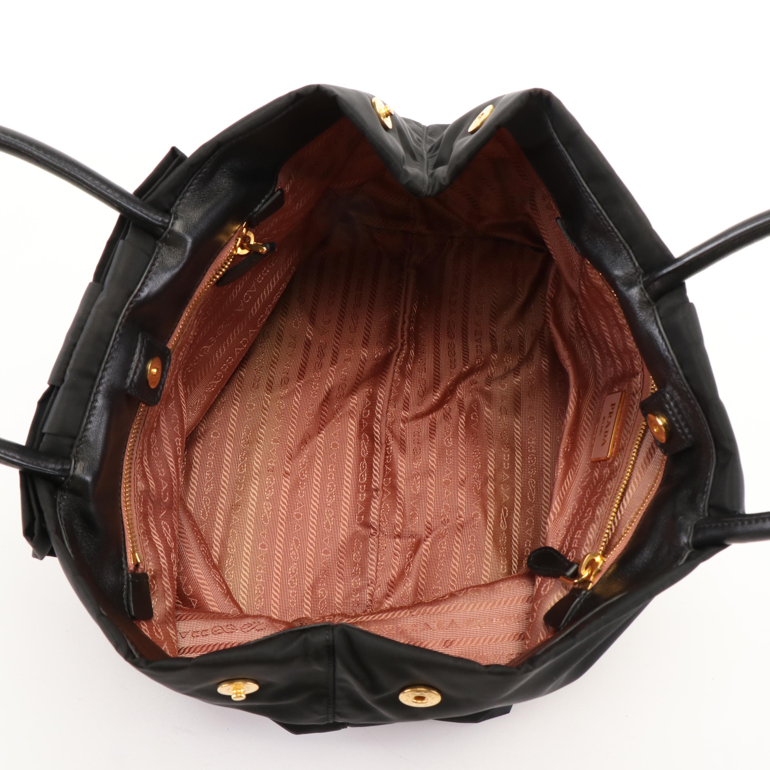 Prada Fiocco Bow Tote Bag in Tessuto Nylon