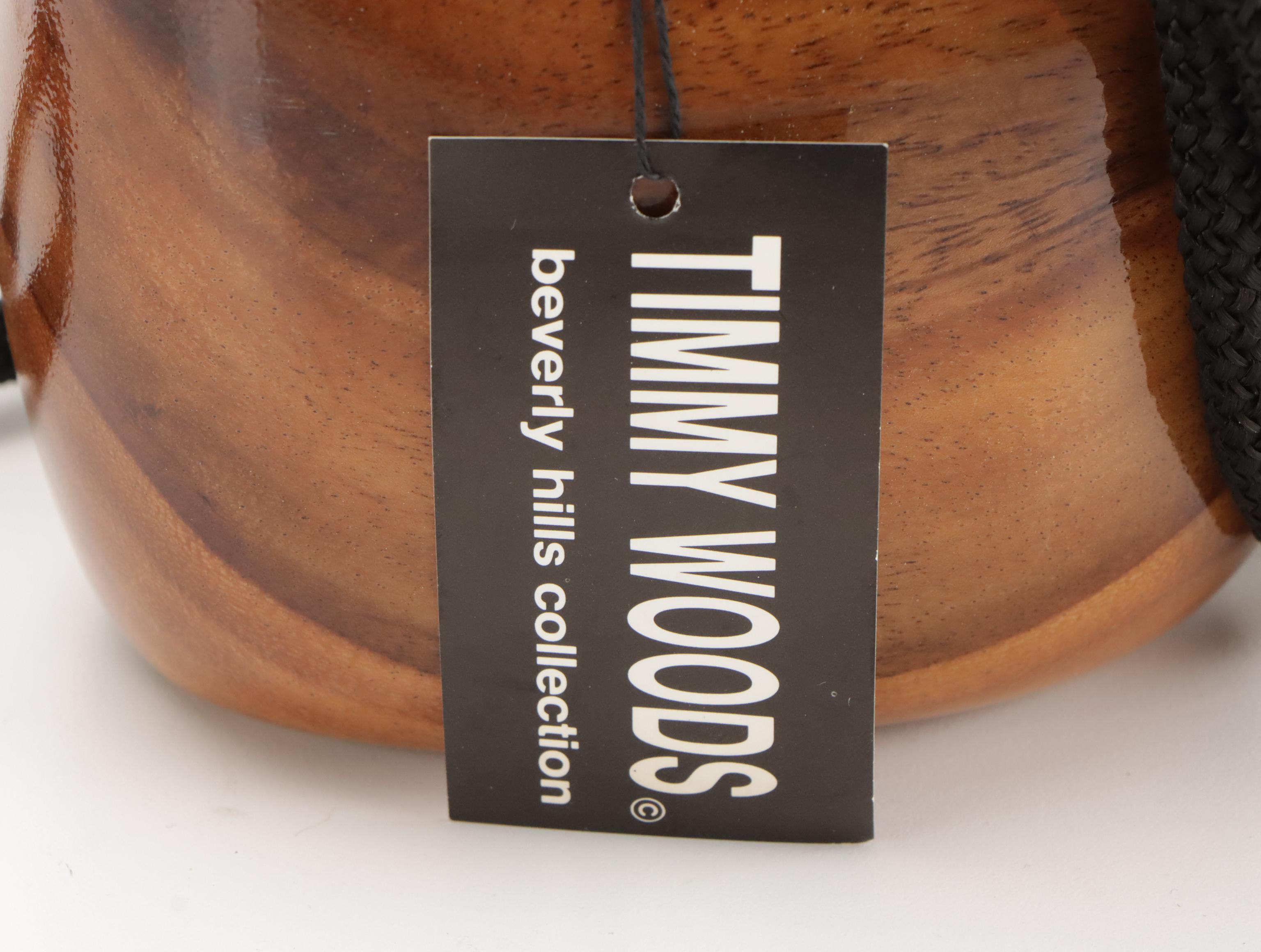 Timmy Woods Siamese Cat Purse in Sculpted Acacia Wood with Tag