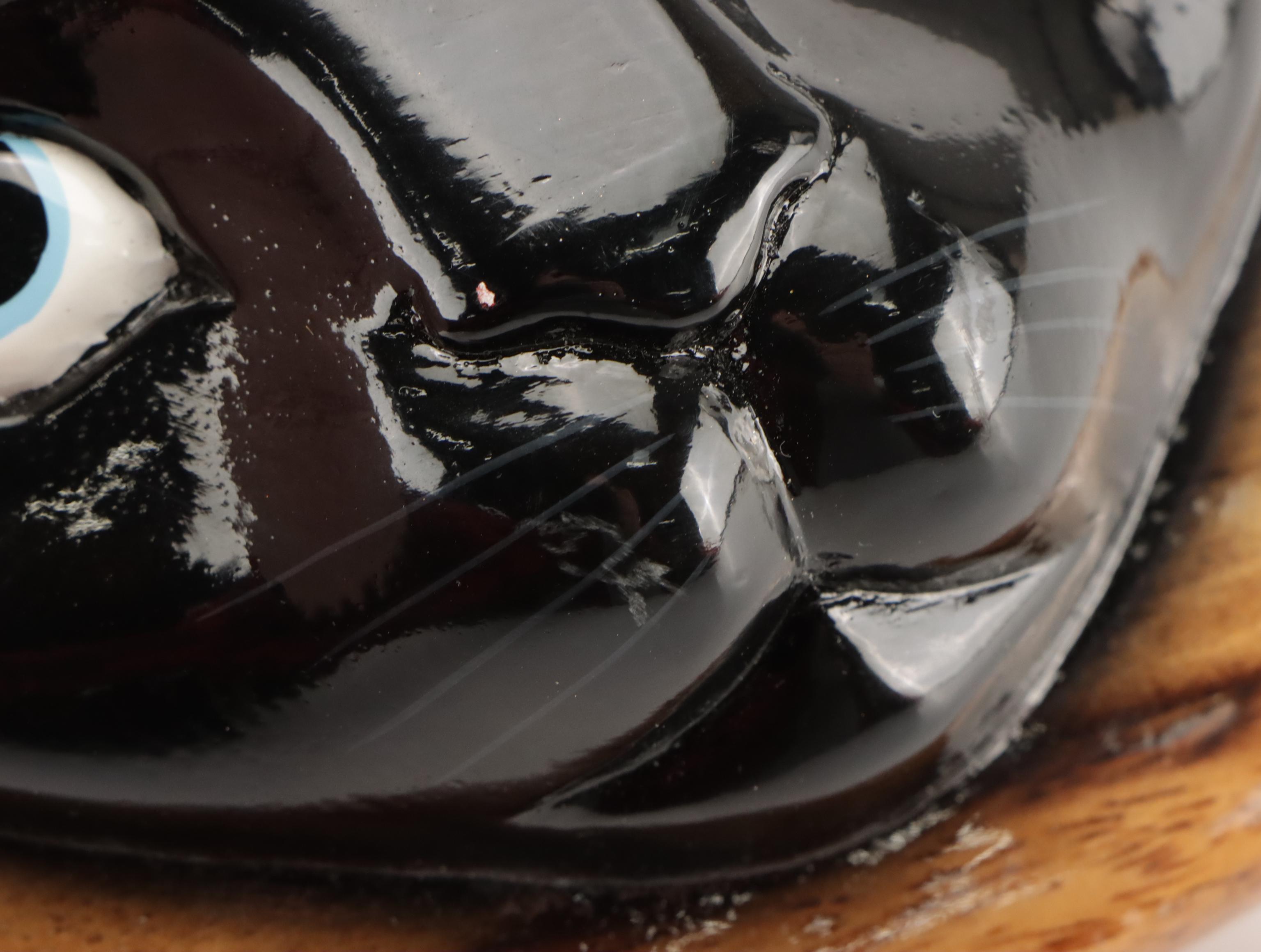 Timmy Woods Siamese Cat Purse in Sculpted Acacia Wood with Tag