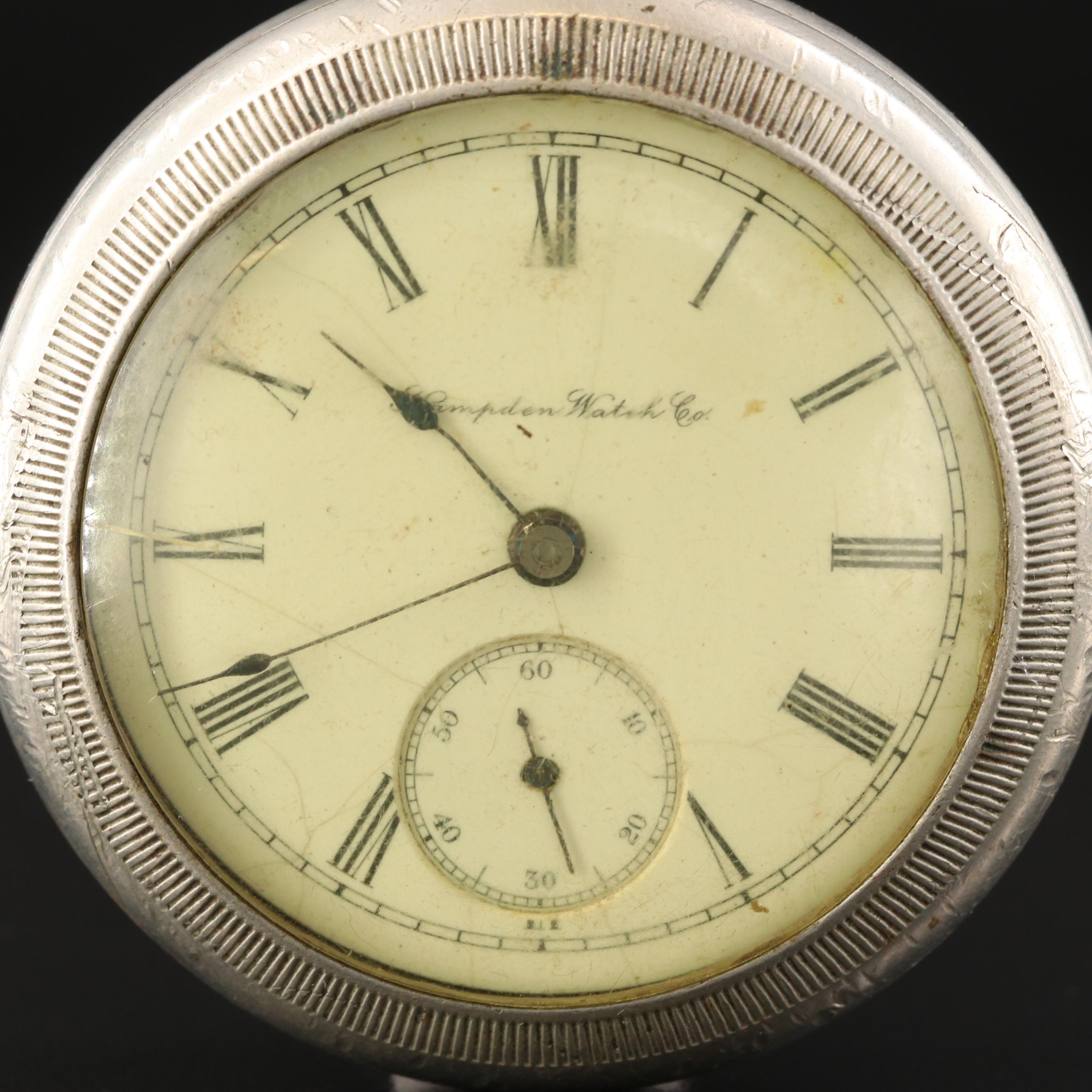 1901 Hampden Watch Co. Silverine Pocket Watch