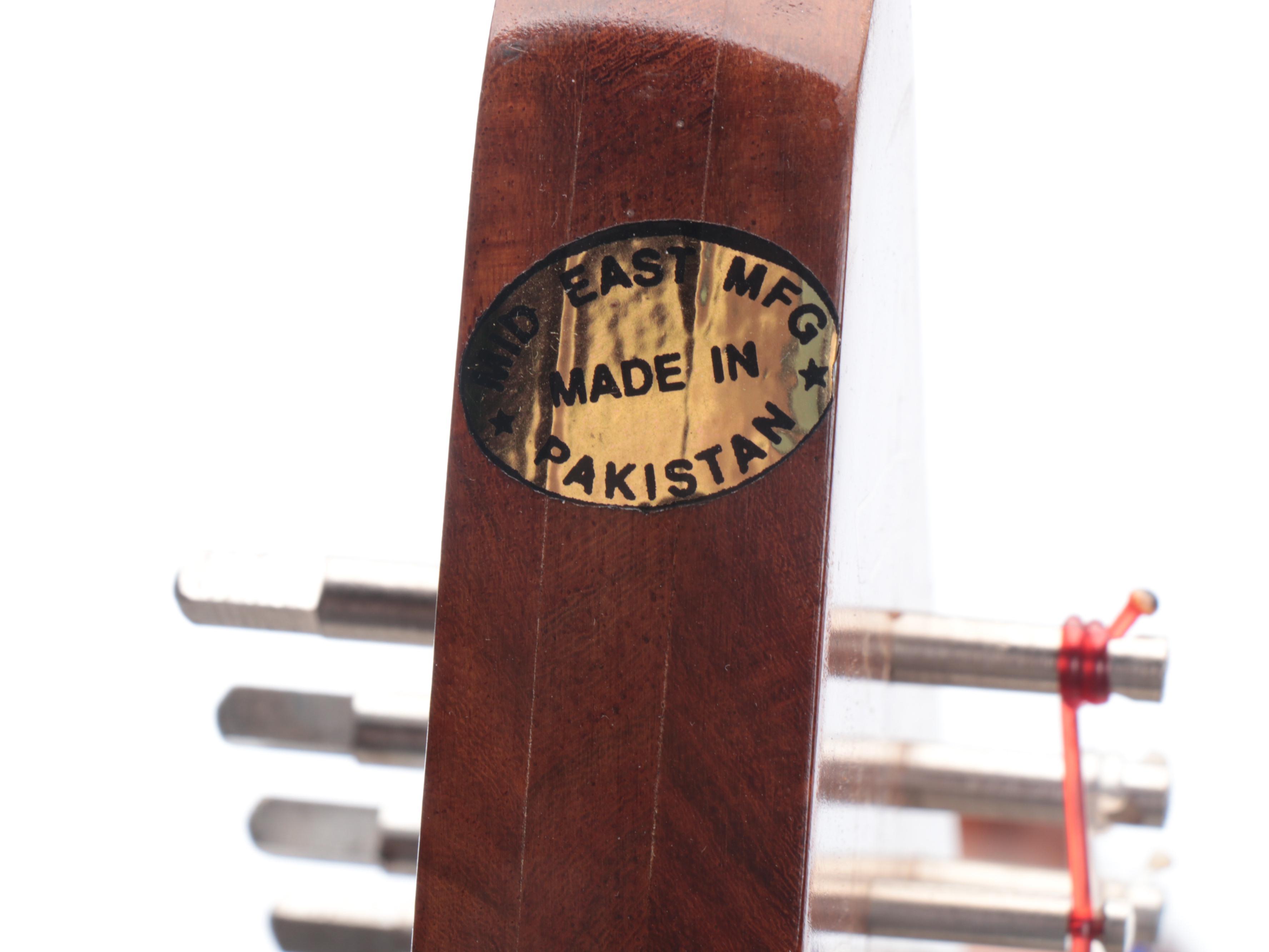 Carved Wood Harp with Celtic Motif