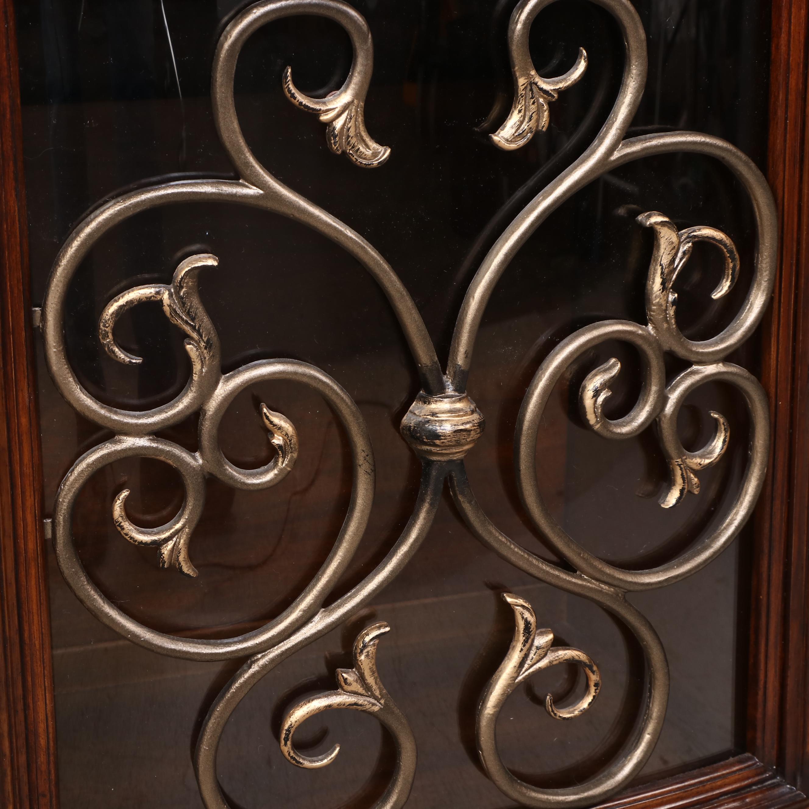 Pulaski "Casa Cristina" Gilt Metal-Mounted & Mahogany-Stained Serpentine Buffet