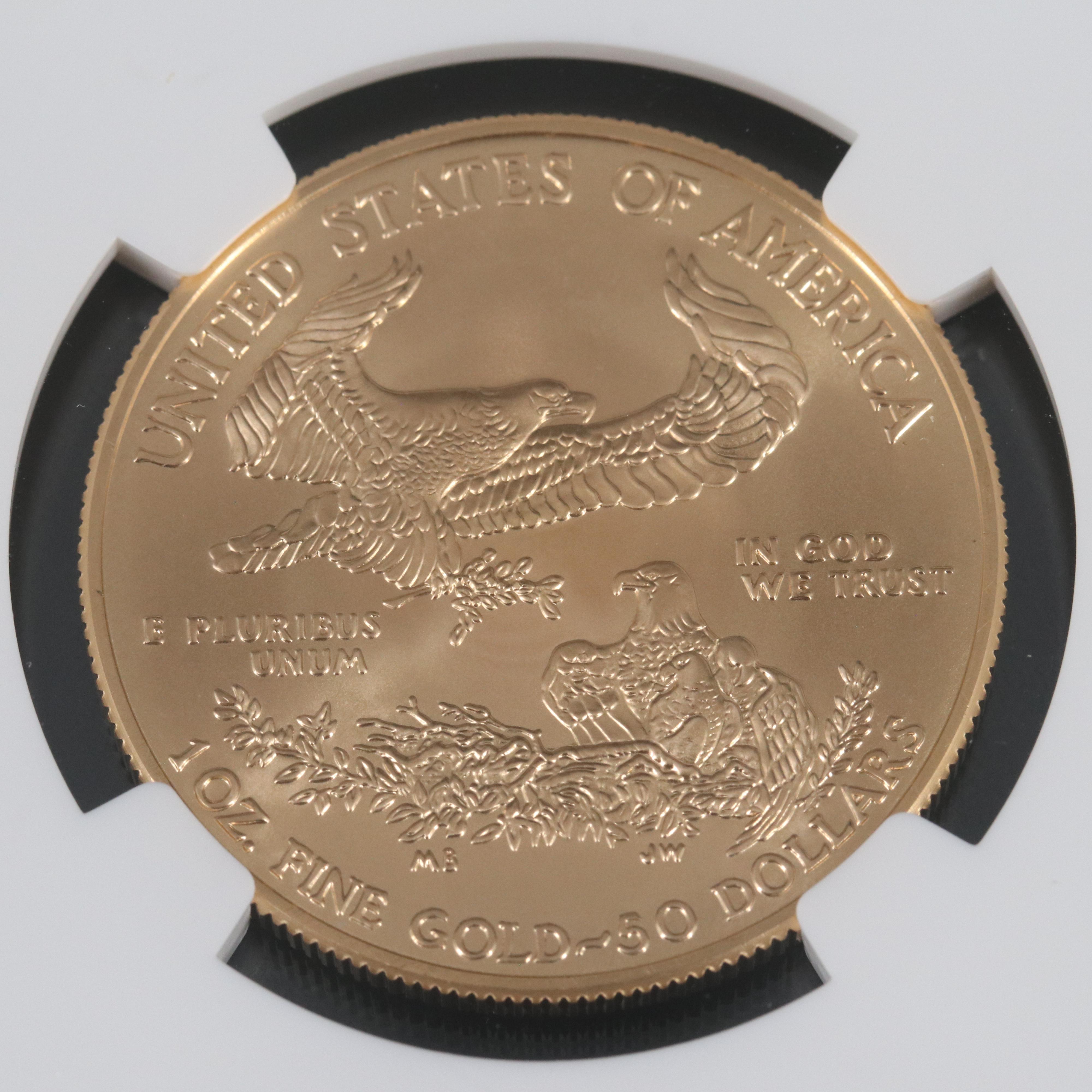 NGC Graded MS70 2011 $50 One Ounce Gold Eagle Bullion Coin