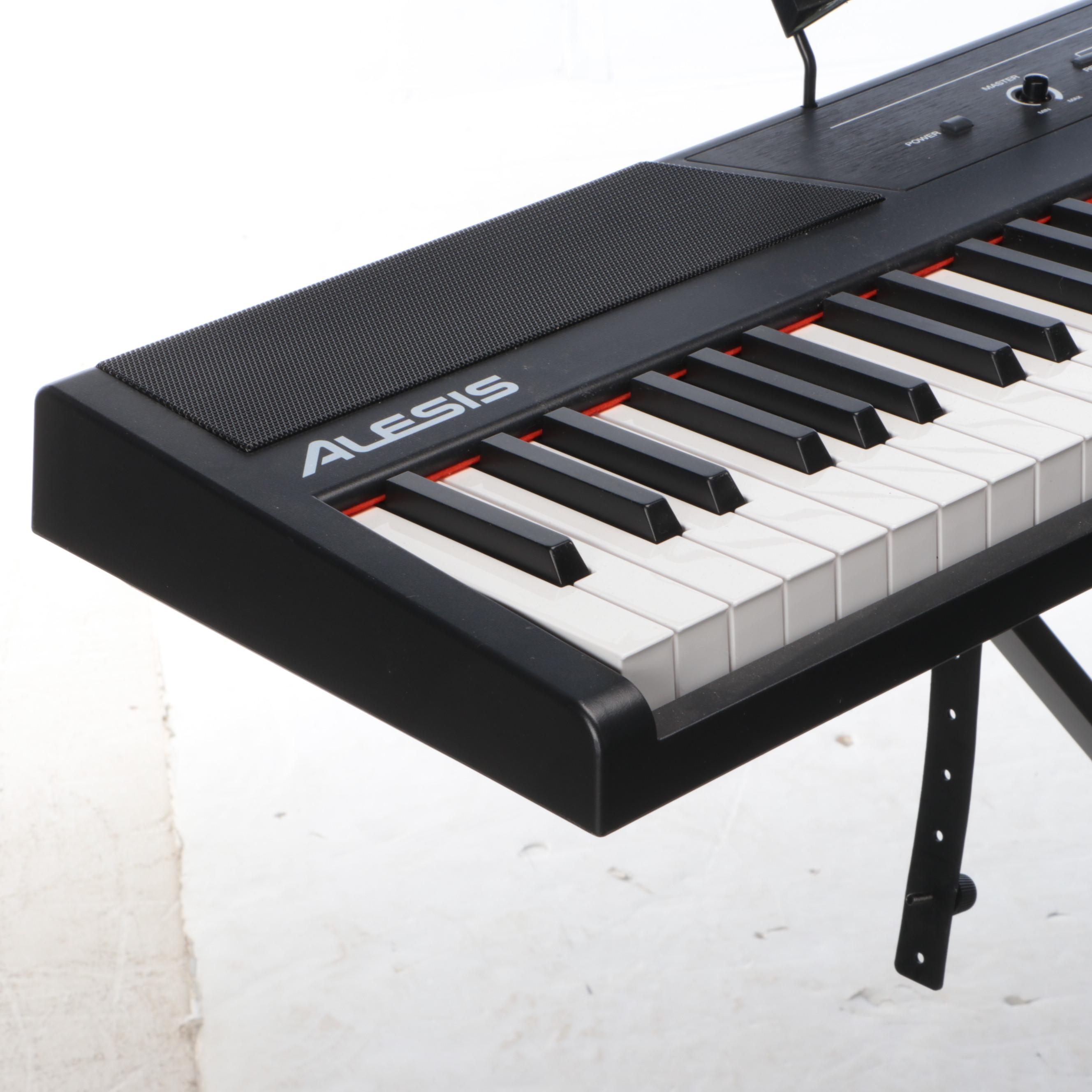 Alesis Recital 88 Key Digital Keyboard with Stand and Stool, Contemporary