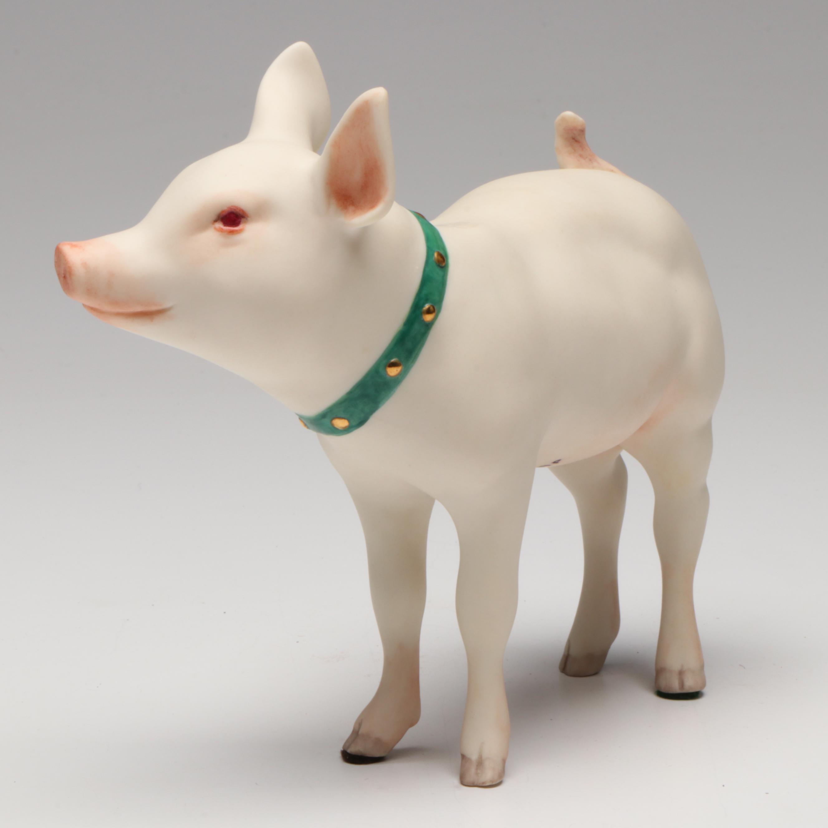 Cybis Artist's Proof Porcelain Pig Figurine