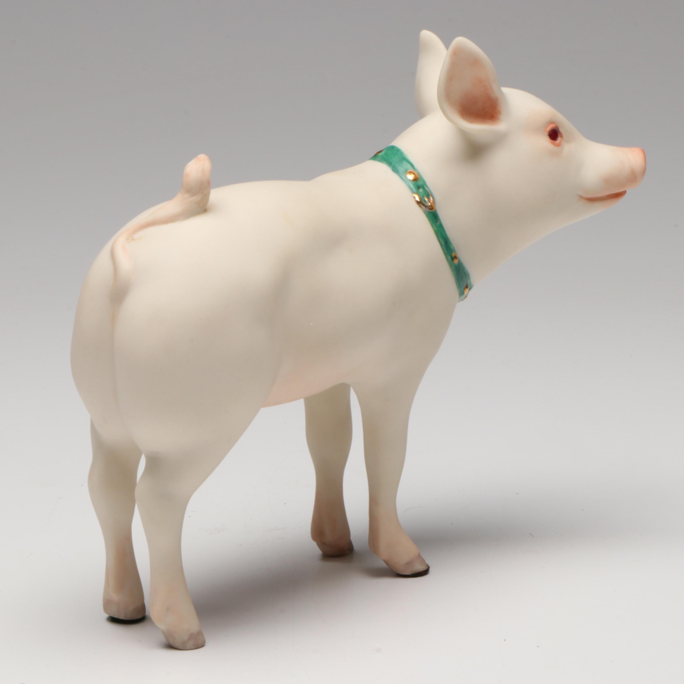 Cybis Artist's Proof Porcelain Pig Figurine