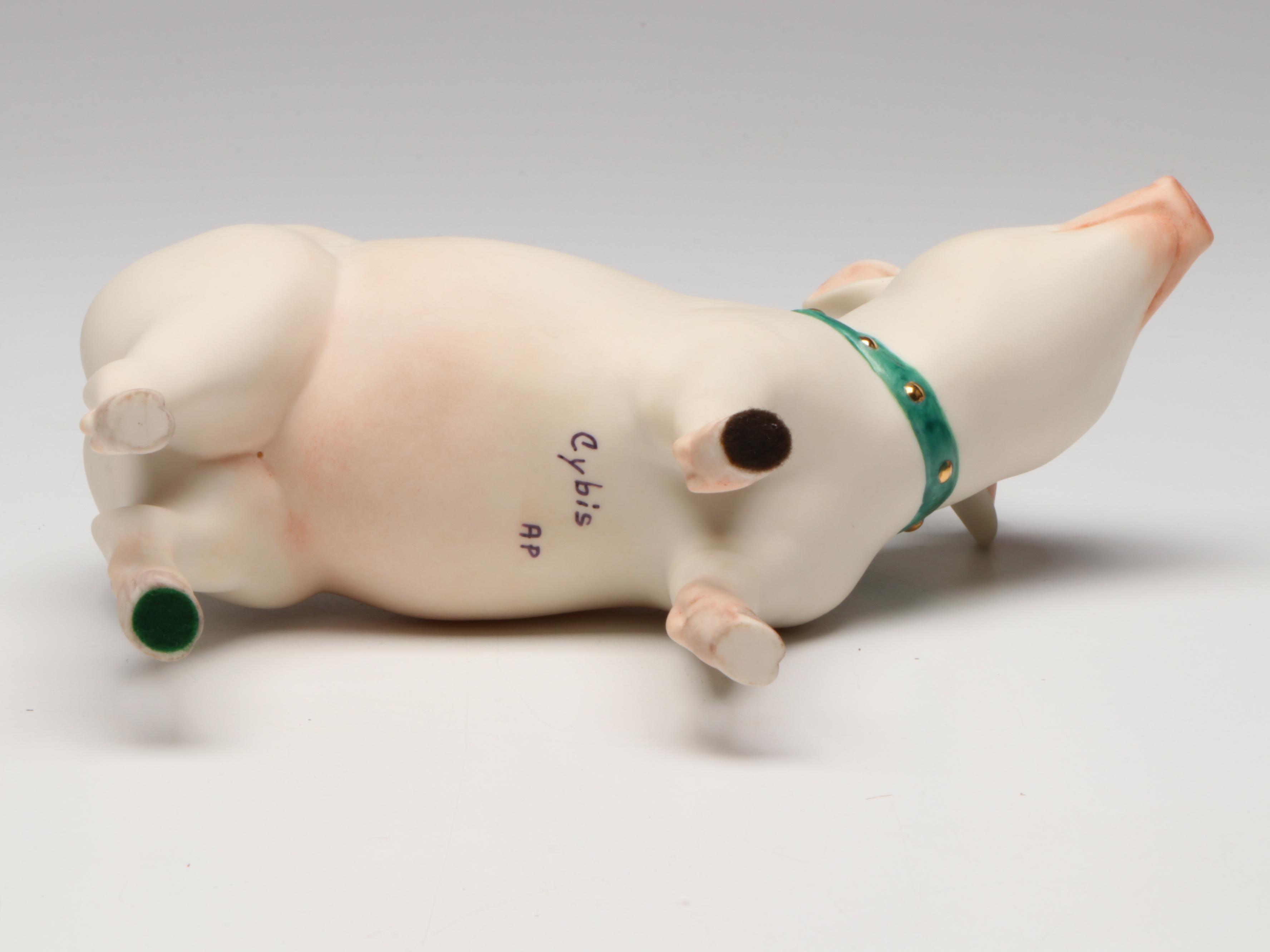 Cybis Artist's Proof Porcelain Pig Figurine