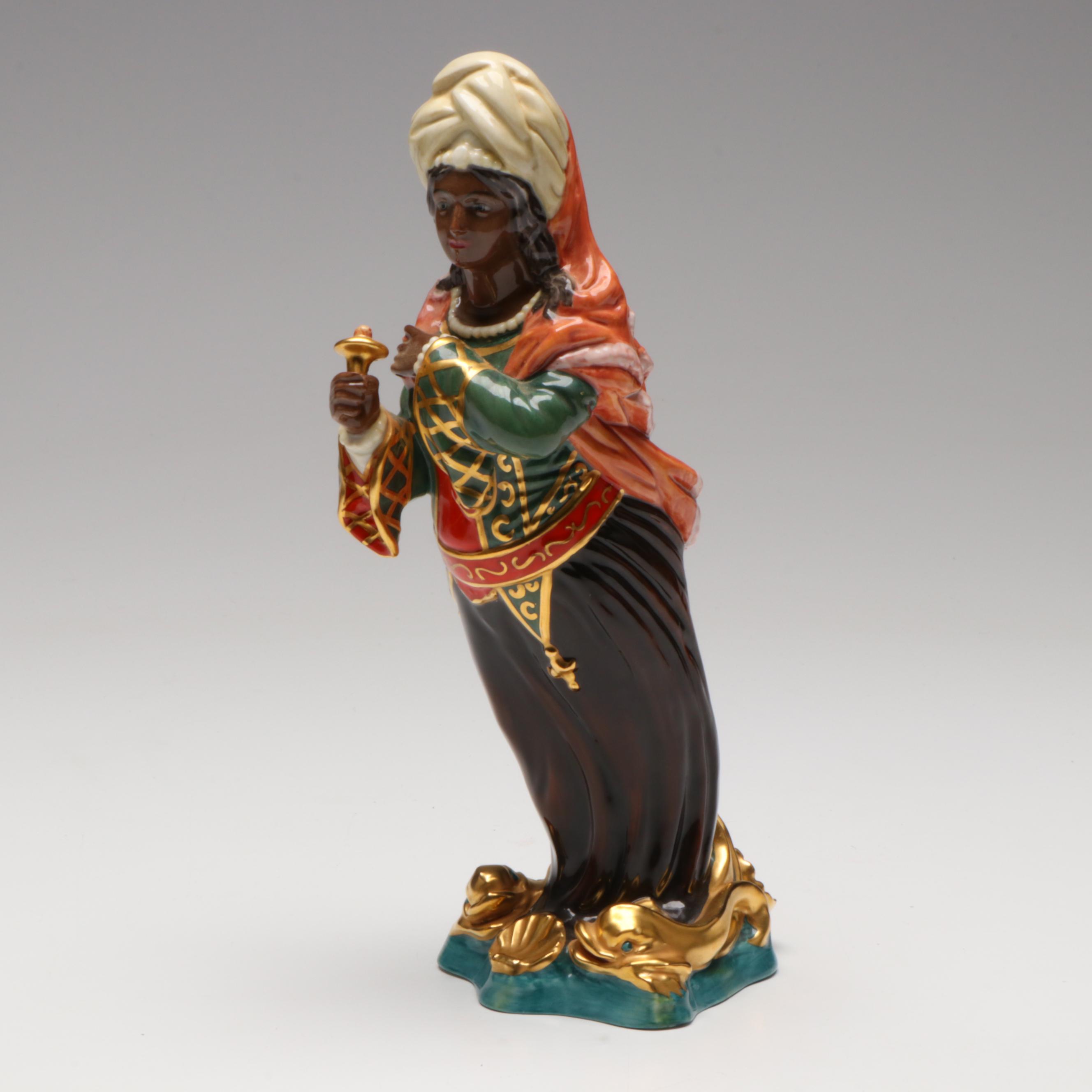 Royal Doulton Limited Edition "Lalla Rookh" Bone China Figurine with Wood Stand