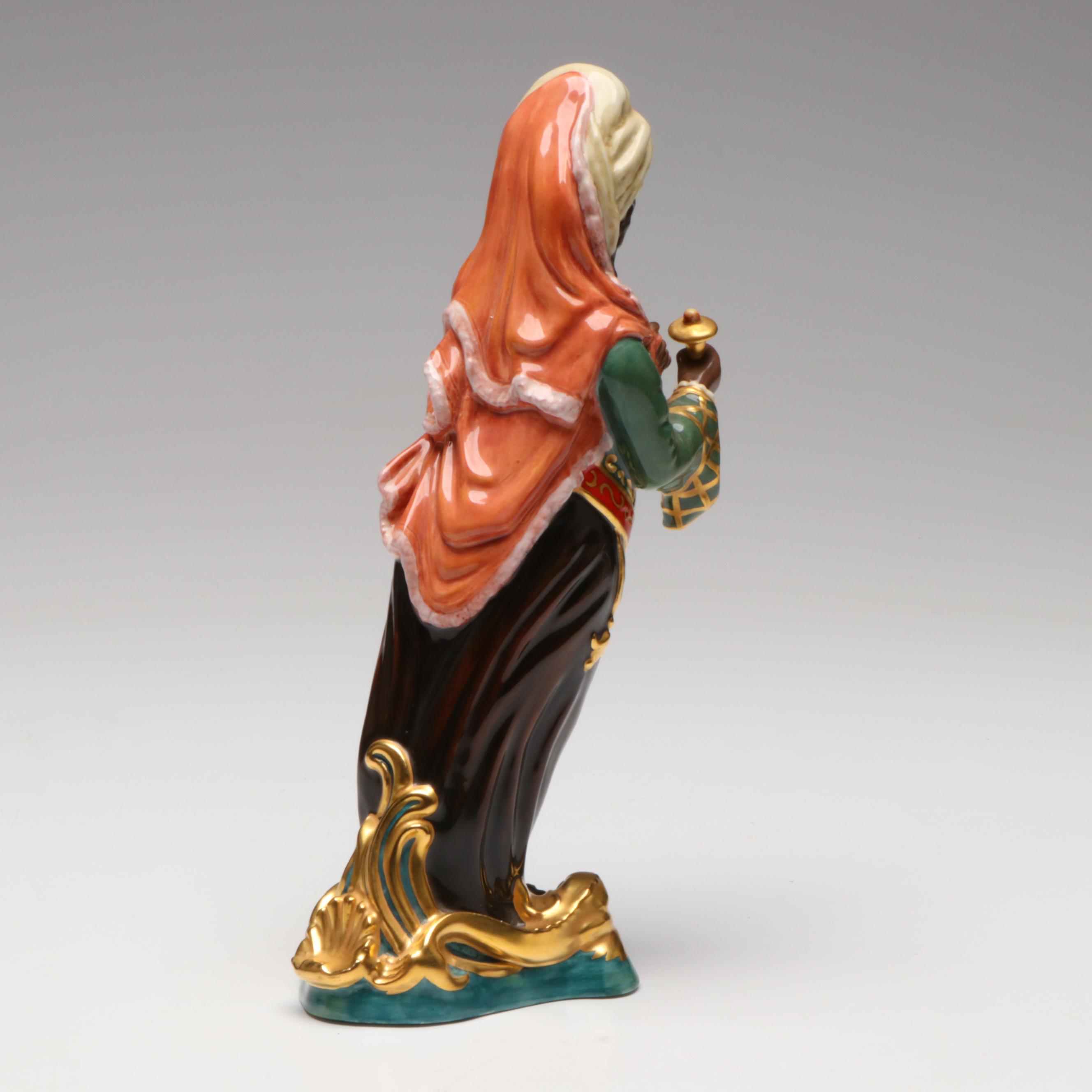 Royal Doulton Limited Edition "Lalla Rookh" Bone China Figurine with Wood Stand