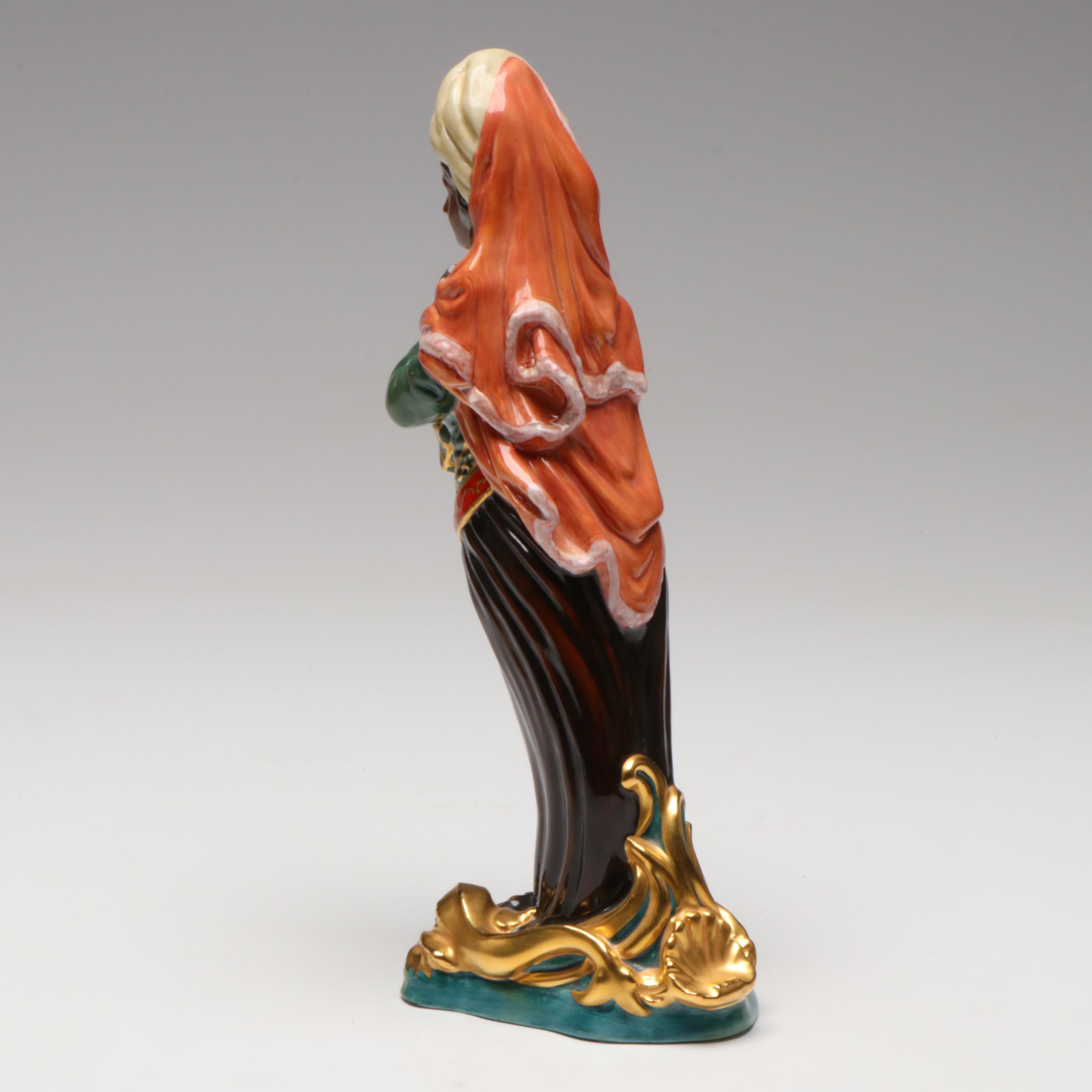 Royal Doulton Limited Edition "Lalla Rookh" Bone China Figurine with Wood Stand