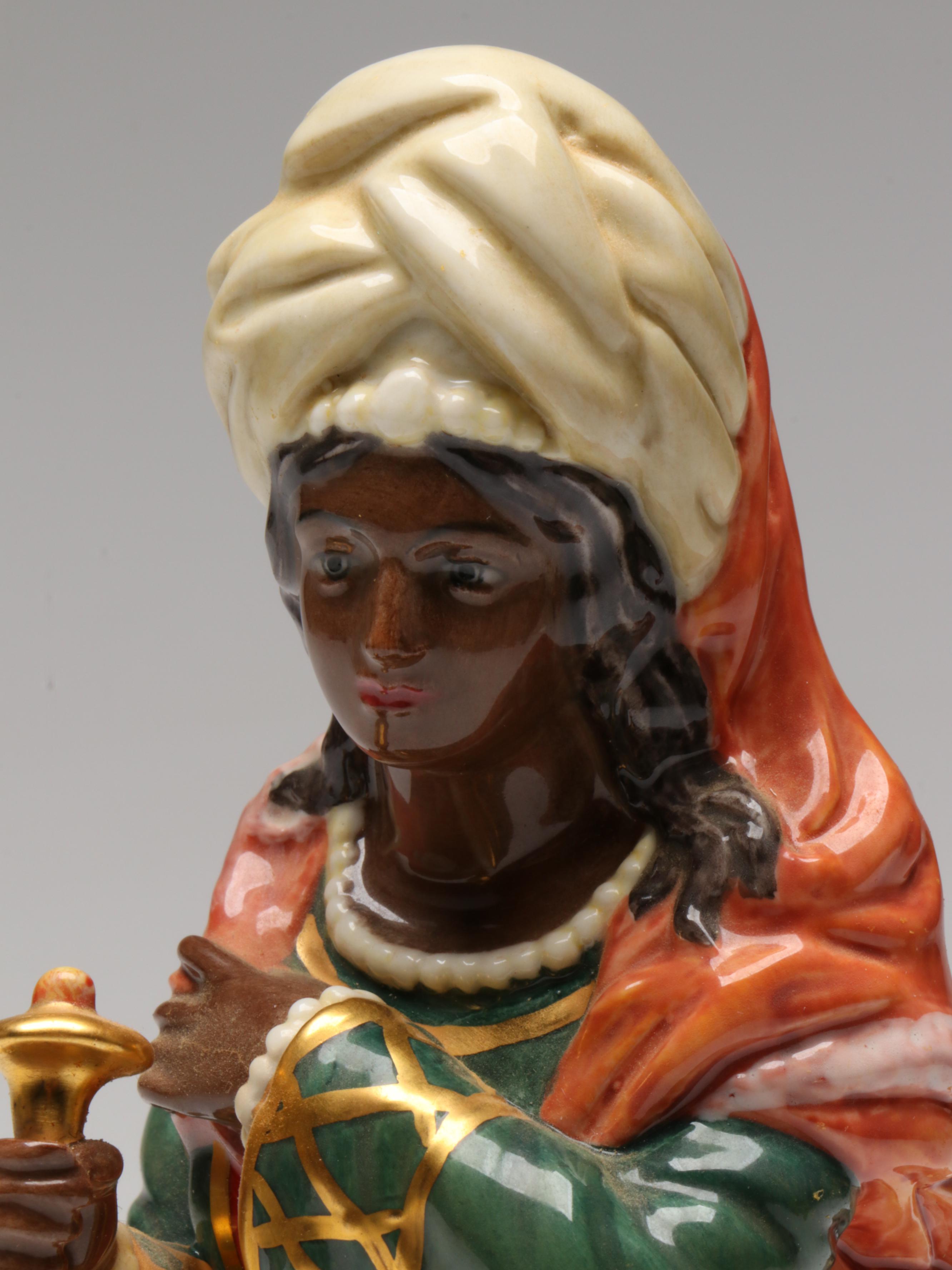 Royal Doulton Limited Edition "Lalla Rookh" Bone China Figurine with Wood Stand