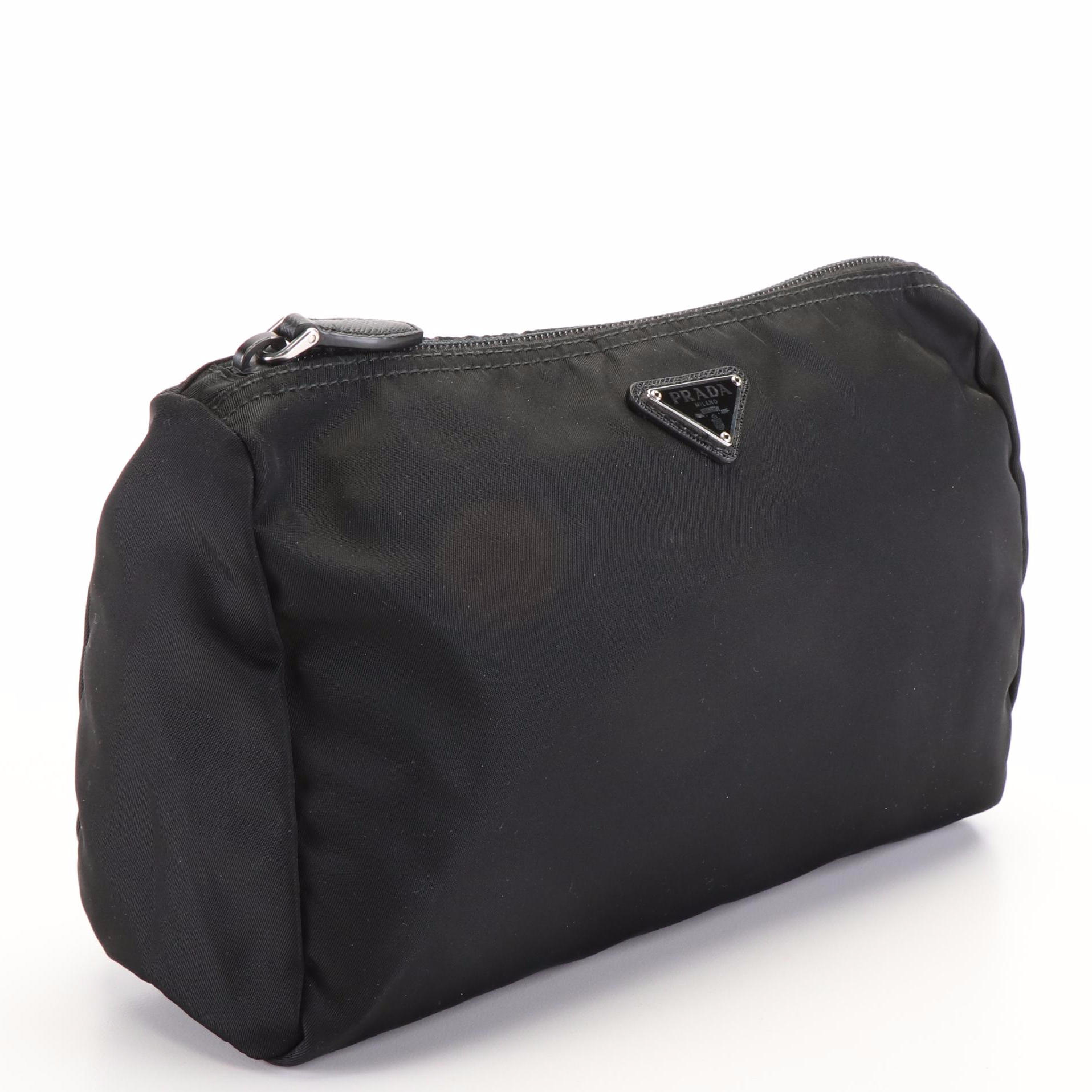 Prada Clutch Bag in Black Tessuto Nylon
