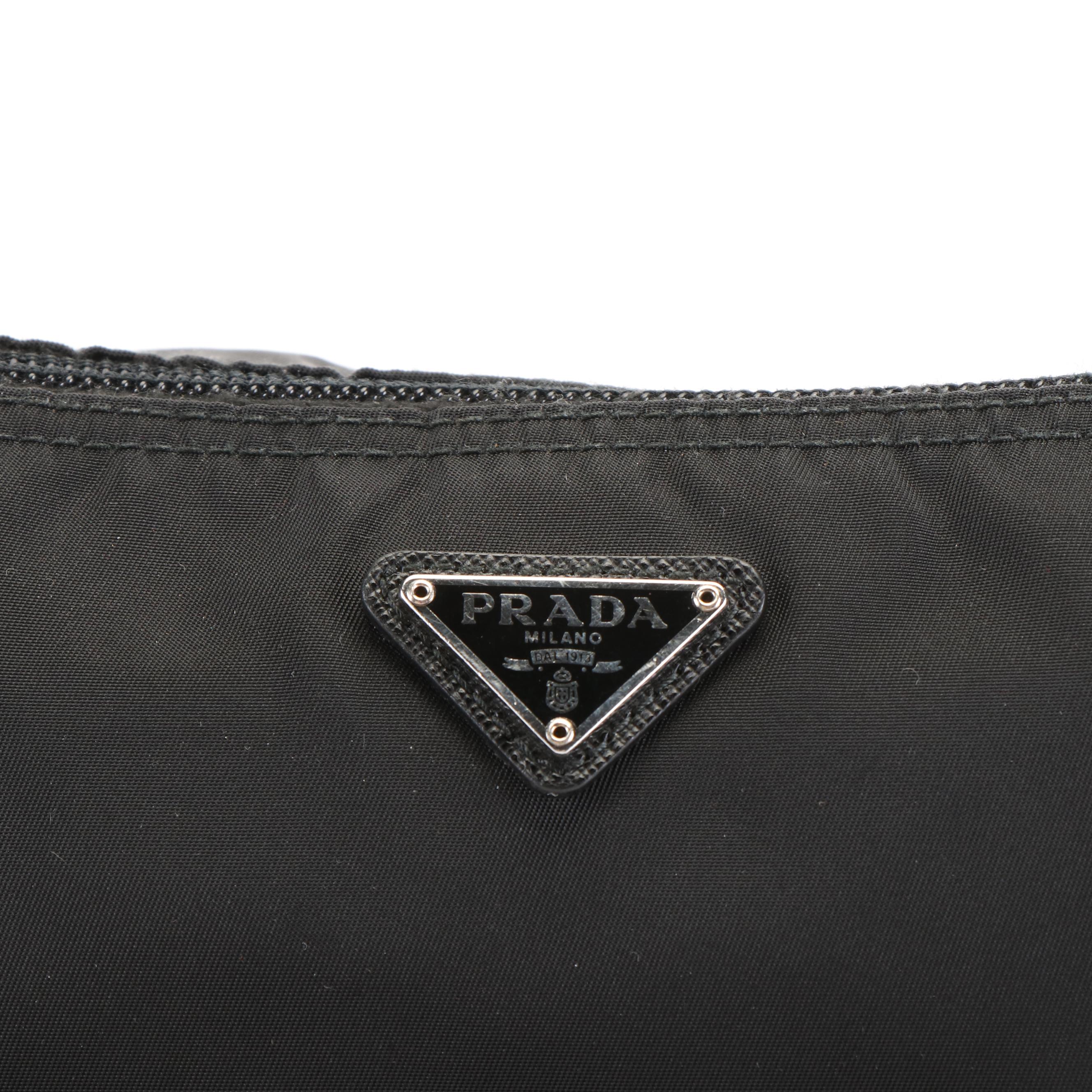 Prada Clutch Bag in Black Tessuto Nylon