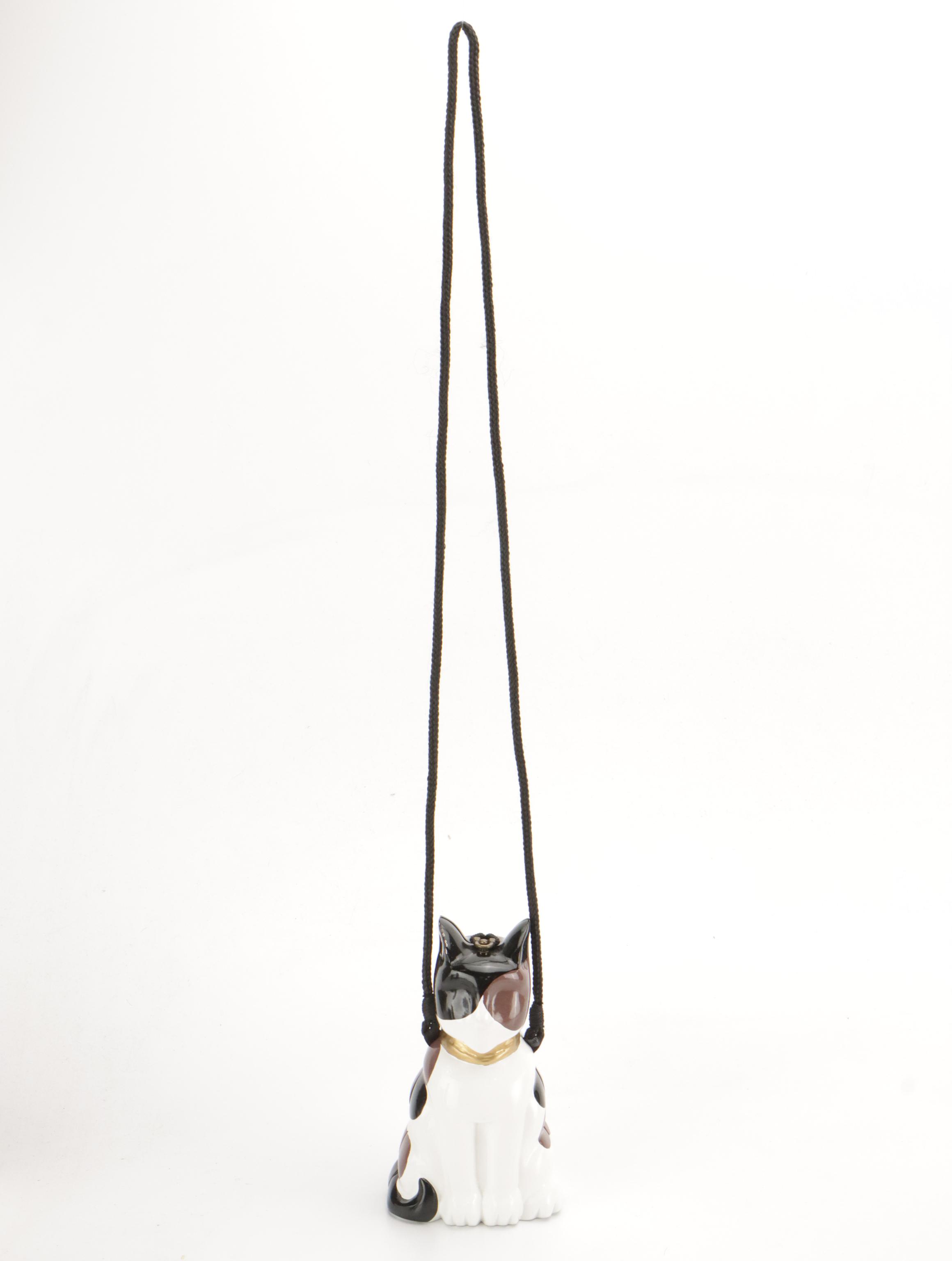 Timmy Woods Calico Cat Purse in Sculpted Acacia Wood